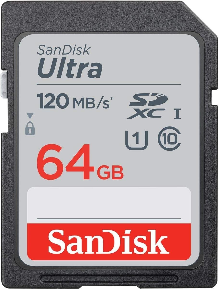 SD 64GB Ultra SDHC UHS-I / Class 10 Memory Card, Speed Up to 120MB/s