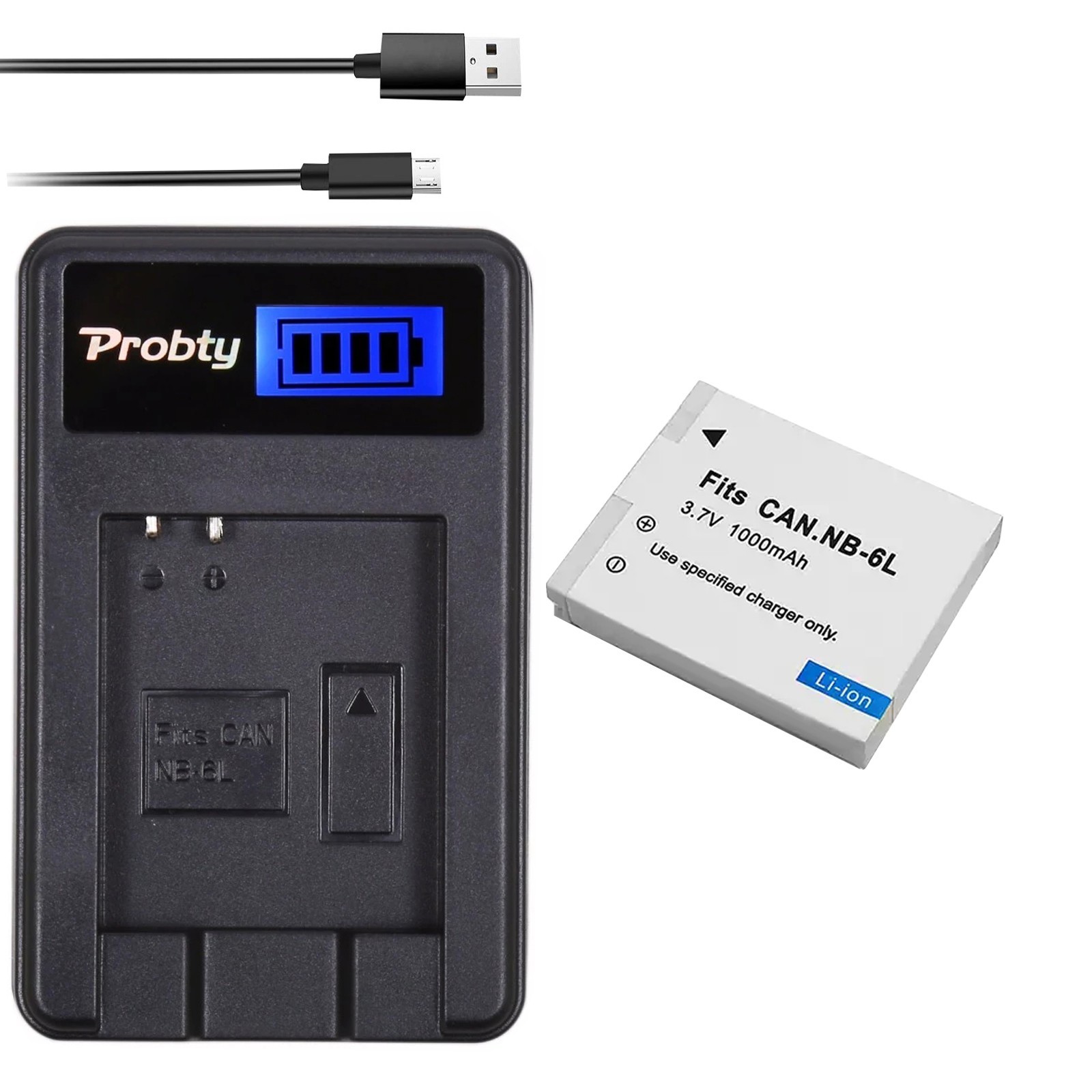 1600mAh NB-6L Battery + Charger for Canon Power-shot IXUS 310 SX240 SX275 SX280