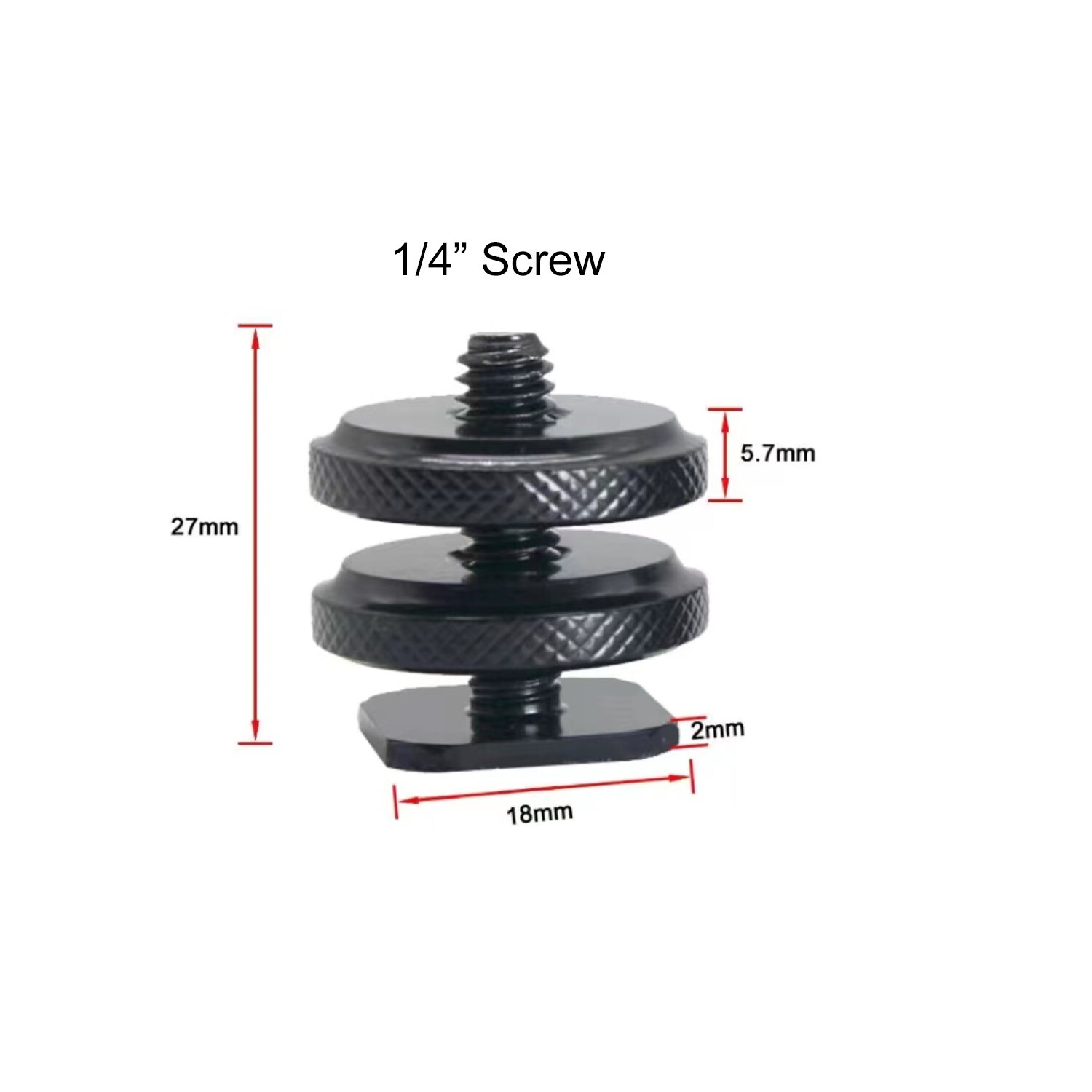 2Pcs Mini Ball Head 1/4″ Screw Mount Bracket Holder 360° Swivel Camera Tripod