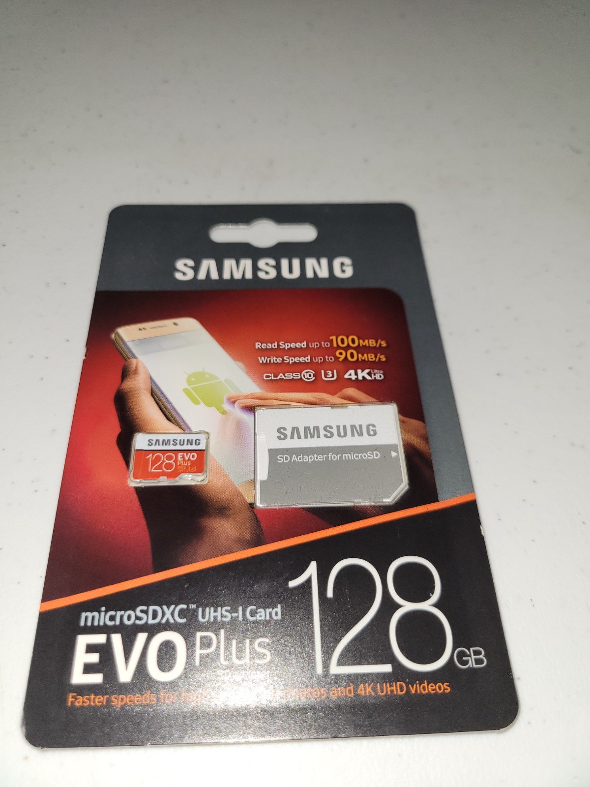 New Samsung EVO Plus 128GB microSDXC UHS-I Card with SD Adapter. Waterproof.