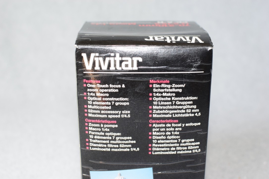 Vivitar 70-210mm F4.5-f5.6 Macro 1:4X Pentax KA Ricoh w/ Box Manual & Inserts