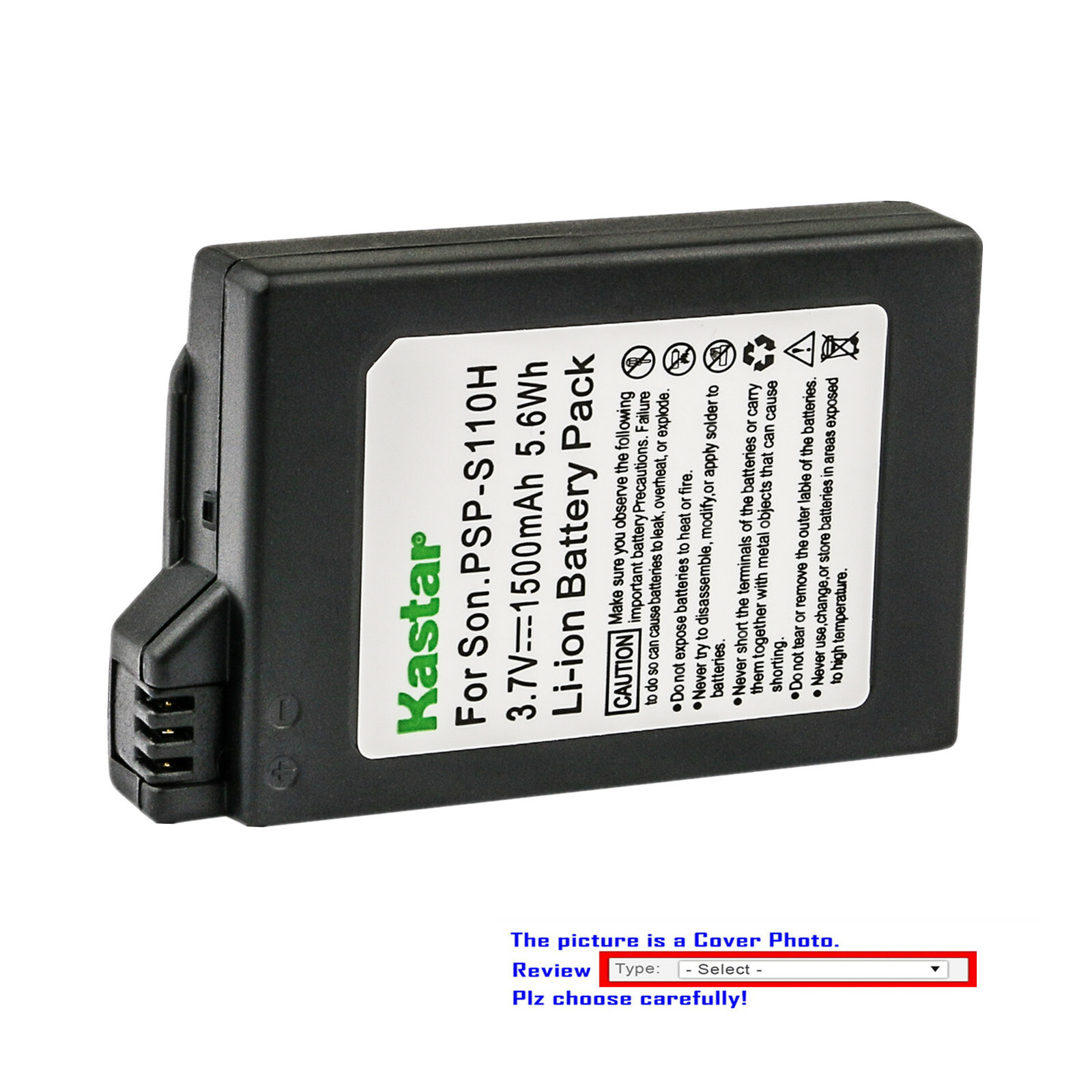 Kastar PSP-110 Replacement Battery for Sony PSP-1000 PSP-1000G1 PSP Playstation