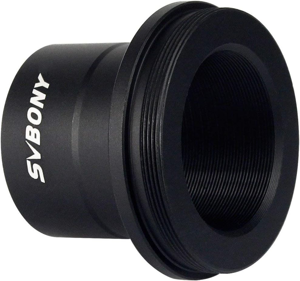 SVBONY T2 T Ring Adapter and T Adapter, 1.25 inches Metal Telescope Black