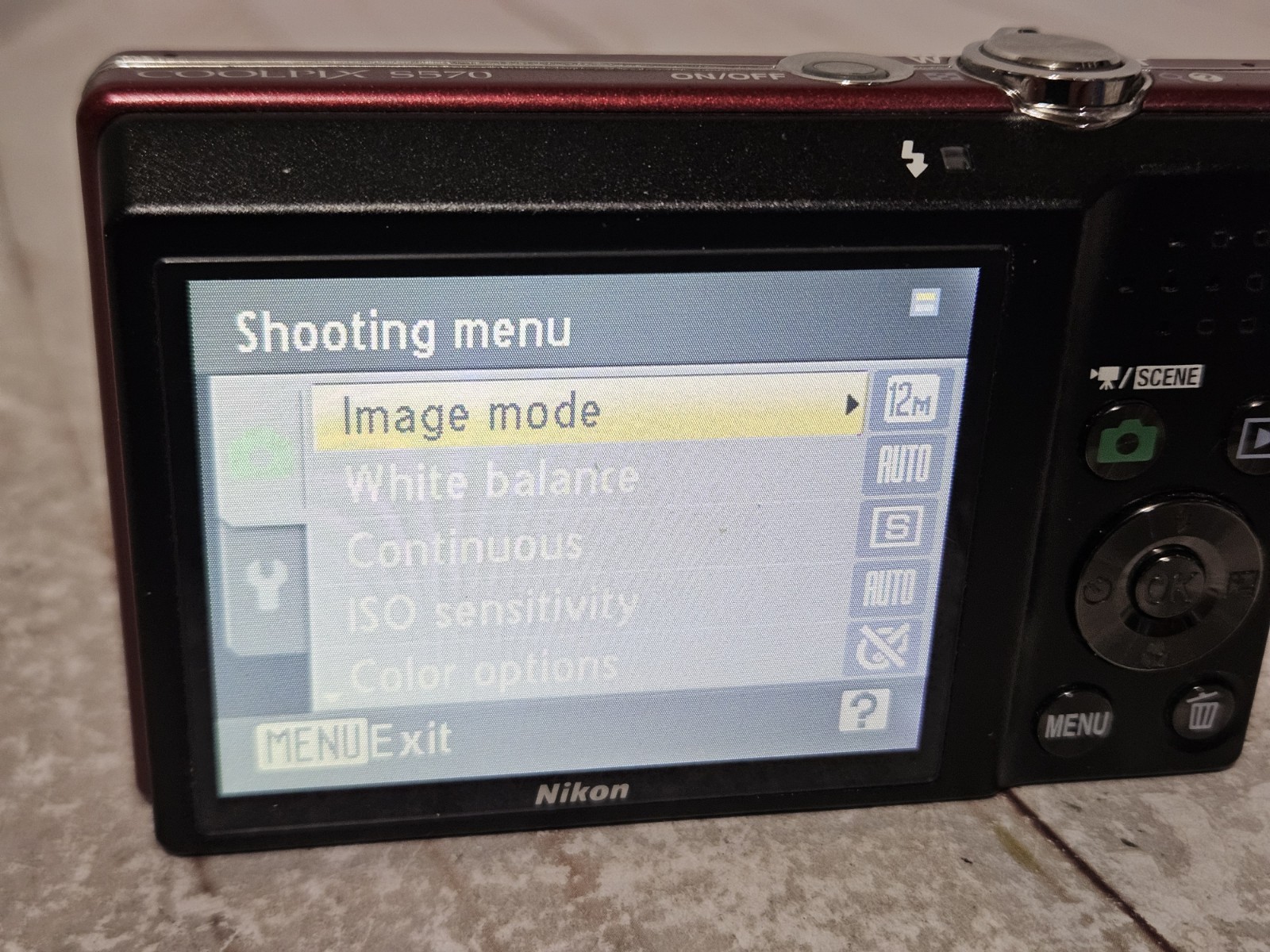 Nikon Coolpix S570 12.0MP Digital Camera Red 5x Zoom Battery And SD Card Tested