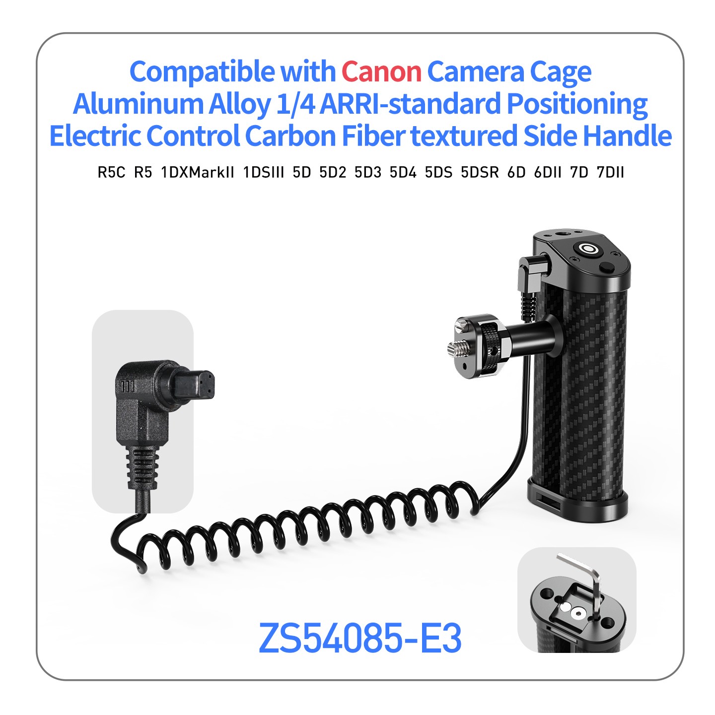 Quick Release Shutter Control Handle for Sony Canon Nikon Camera Cage Handgrip