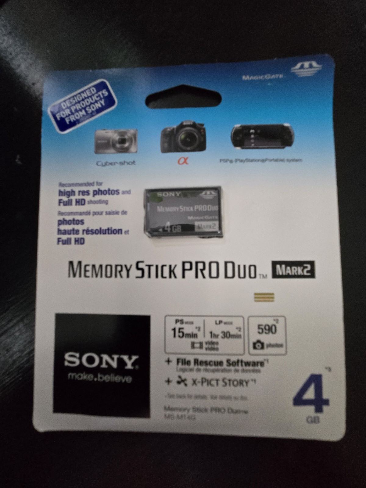 Sony 4GB Memory Stick Pro Duo Mark 2 New
