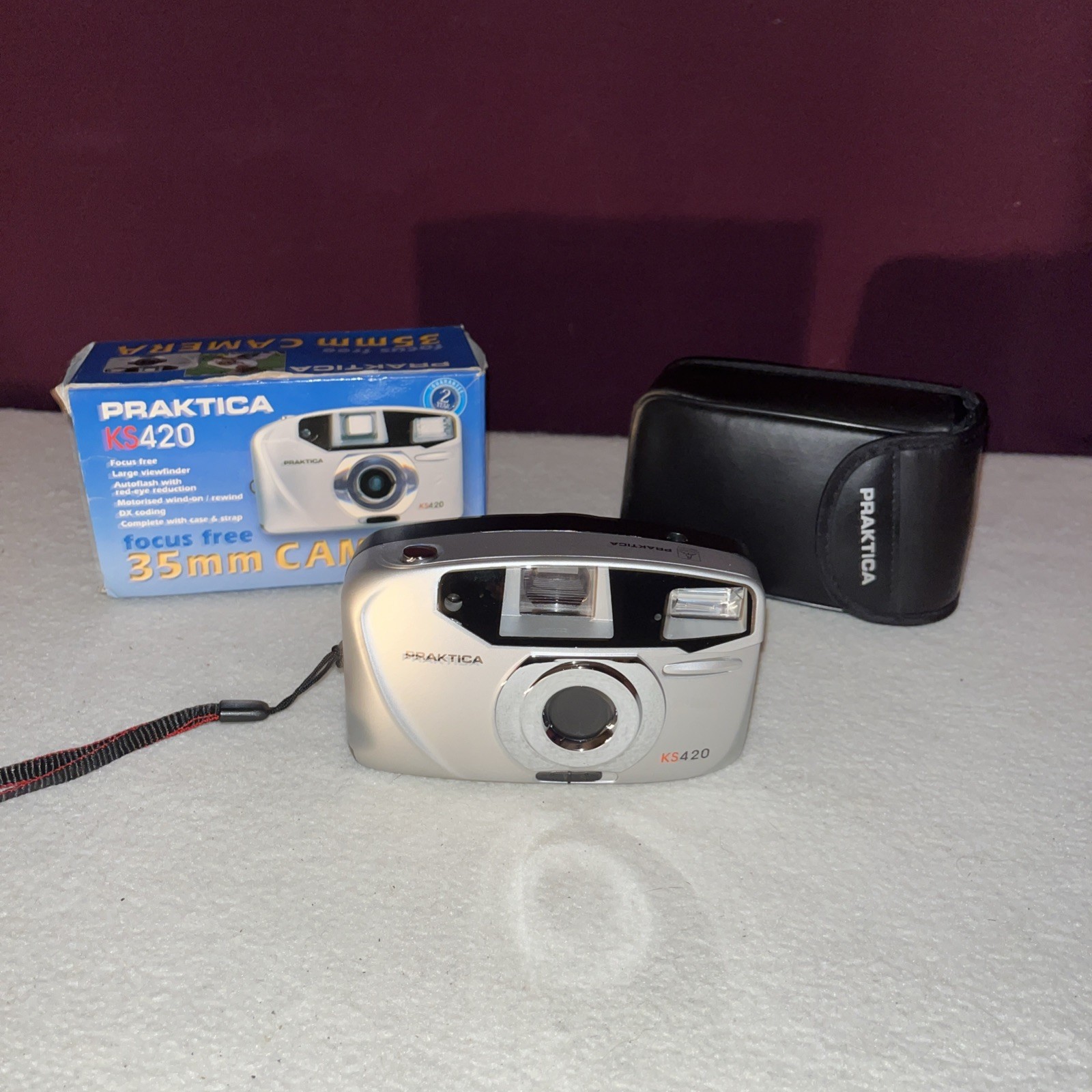 Praktica KS420 Focus Free 35mm Film Camera – Never Used With Case