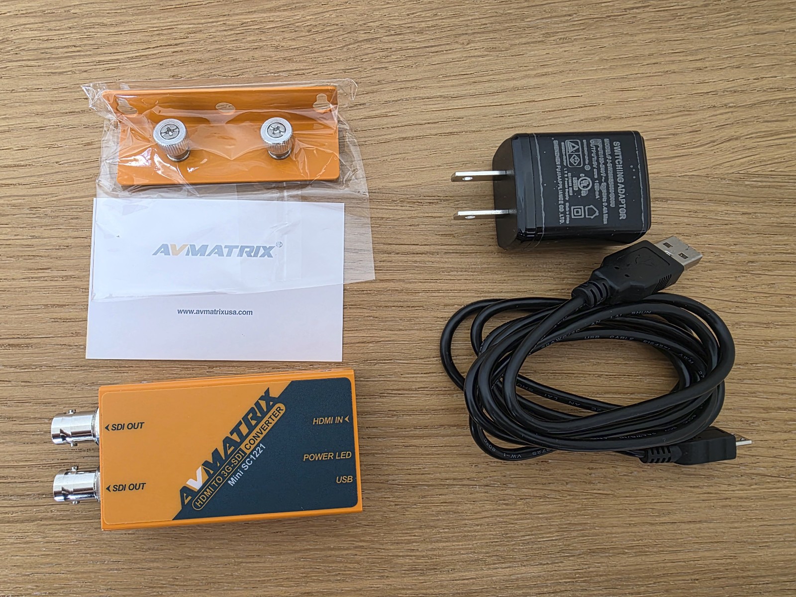 AVMATRIX Mini SC1221 HDMI to Dual 3G-SDI Pocket-Size Broadcast Converter