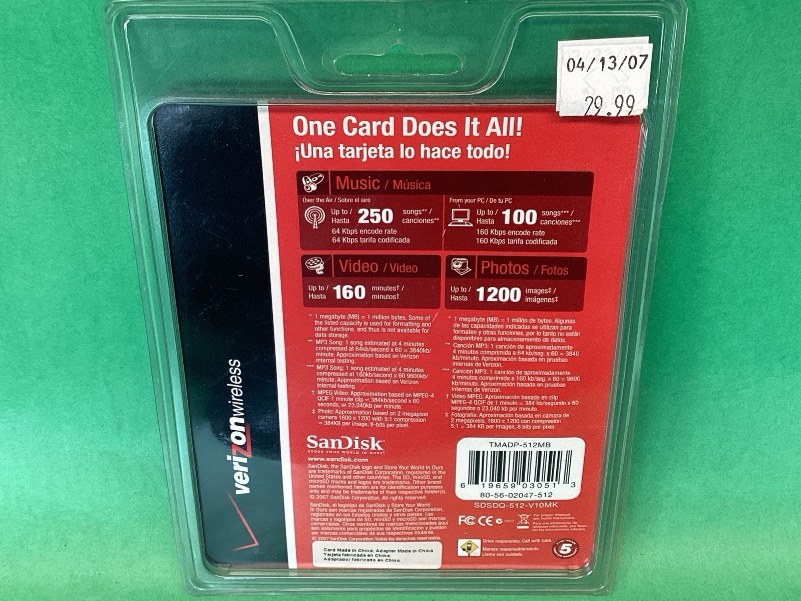 Vintage SANDISK 512mb MicroSD + MiniSD + SD Adapters – NEW OLD STOCK