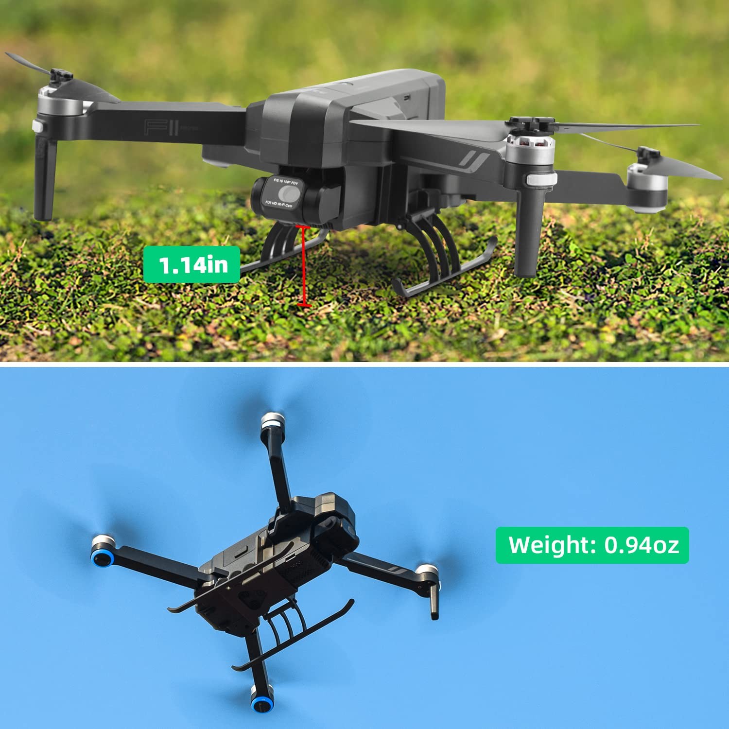 Landing Gear for Ruko F11 PRO/F11 GIM2 Drone Foldable Extensions Quick Release
