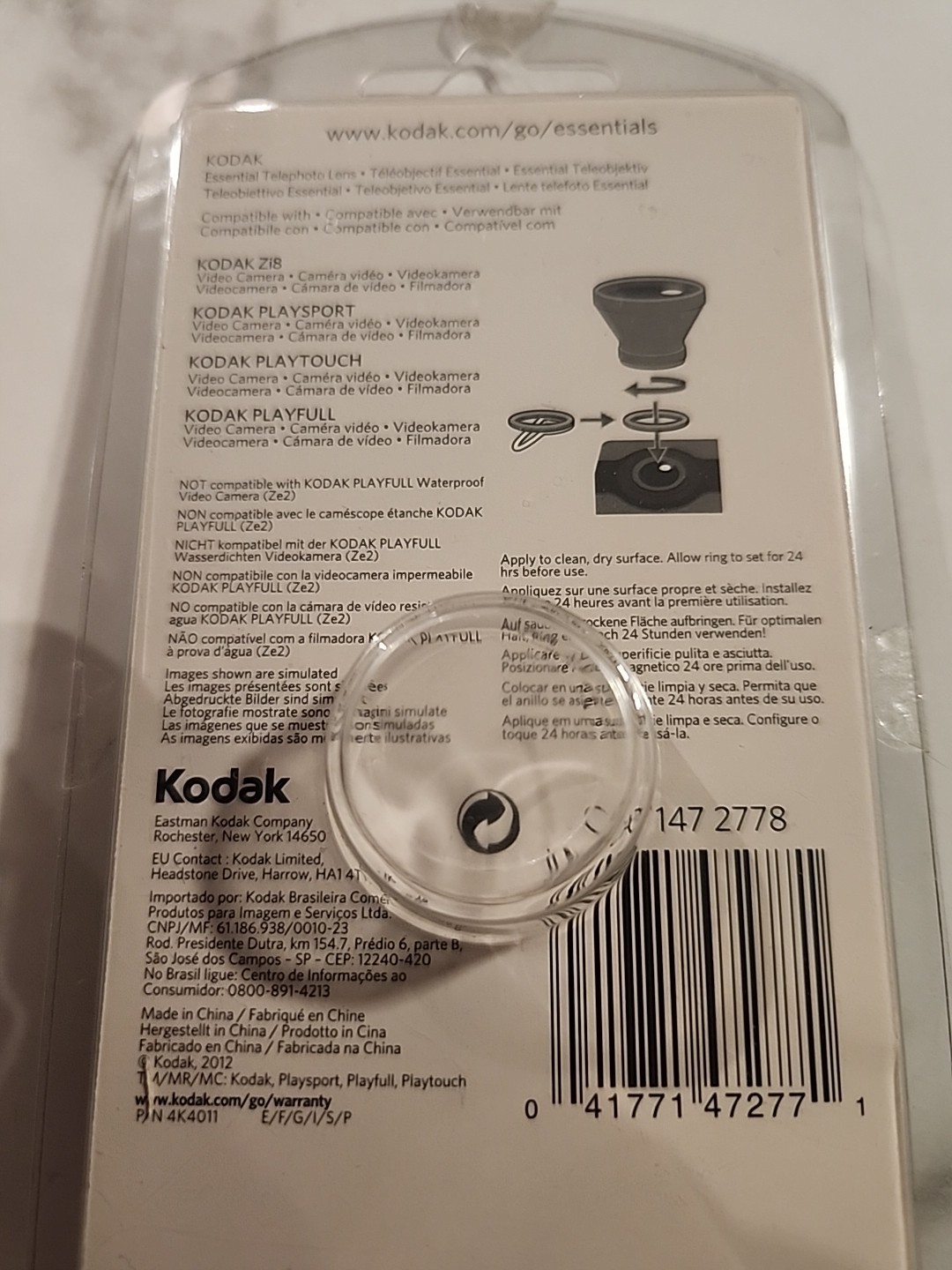Kodak Essentials Universal Twist On Installation Par Roatation Telephoto Lens