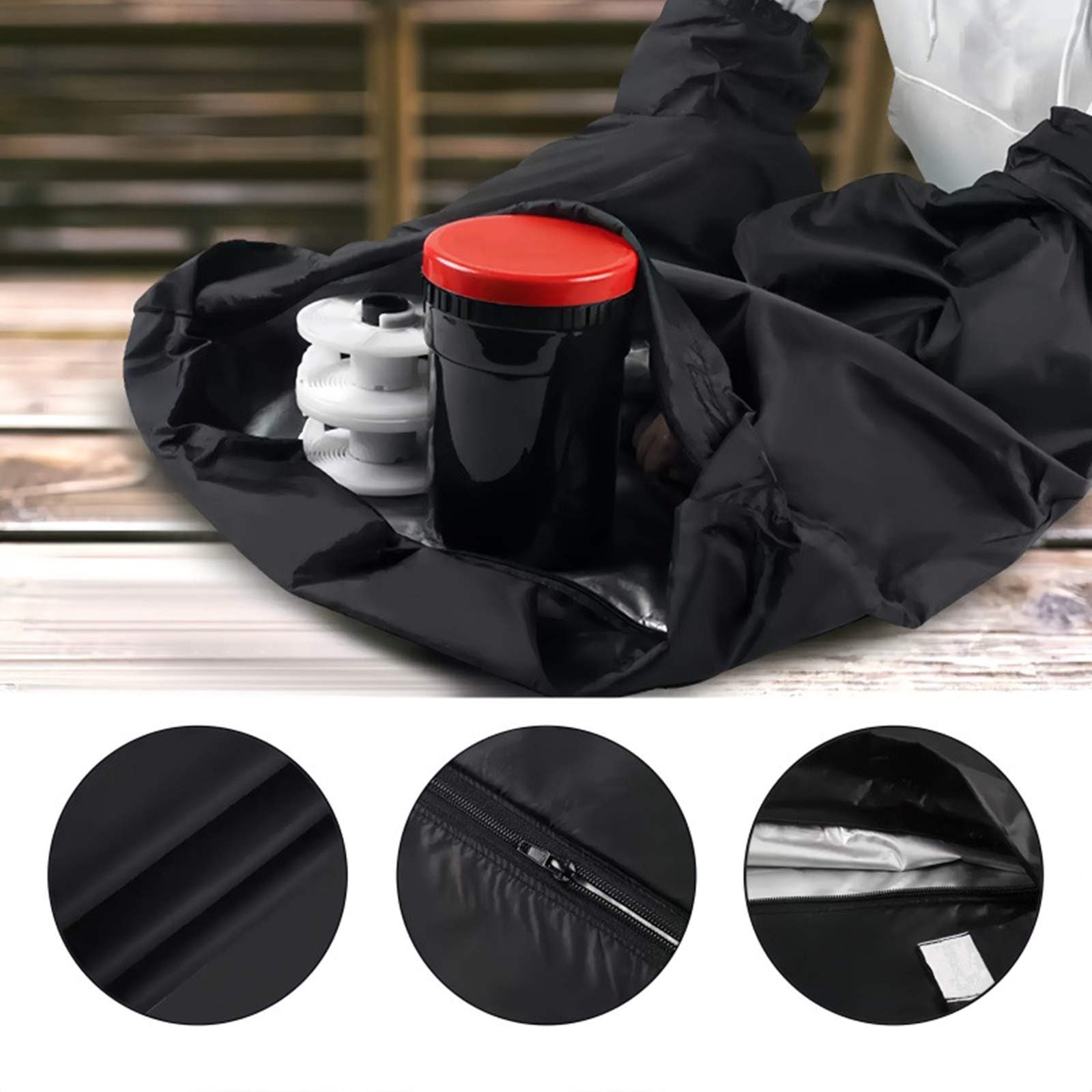 1PCS Professional Film Changing Bag 22.8×21.6″ Antistatic Dense Fabric Darkroom