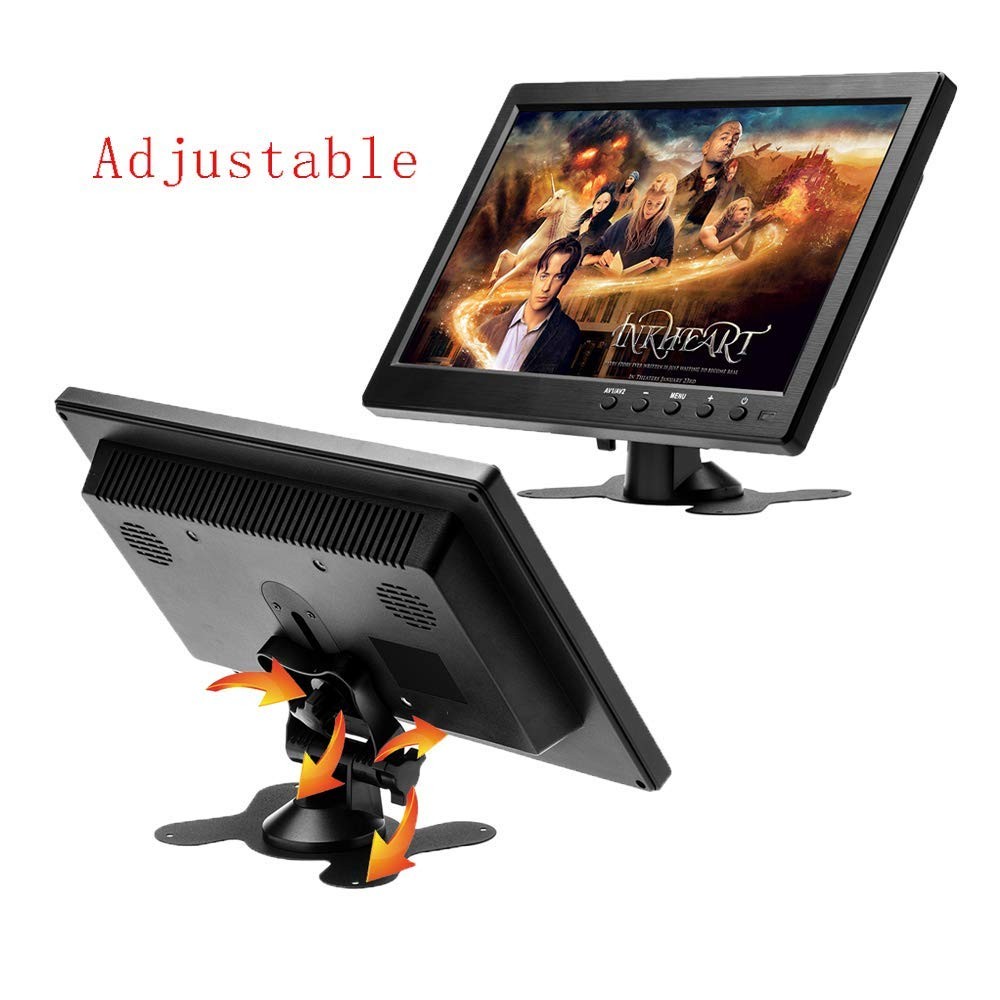 10.1 Inch Small HDMI Monitor Portable CCTV Monitors 1280×600 for PC/TV/Raspbe…