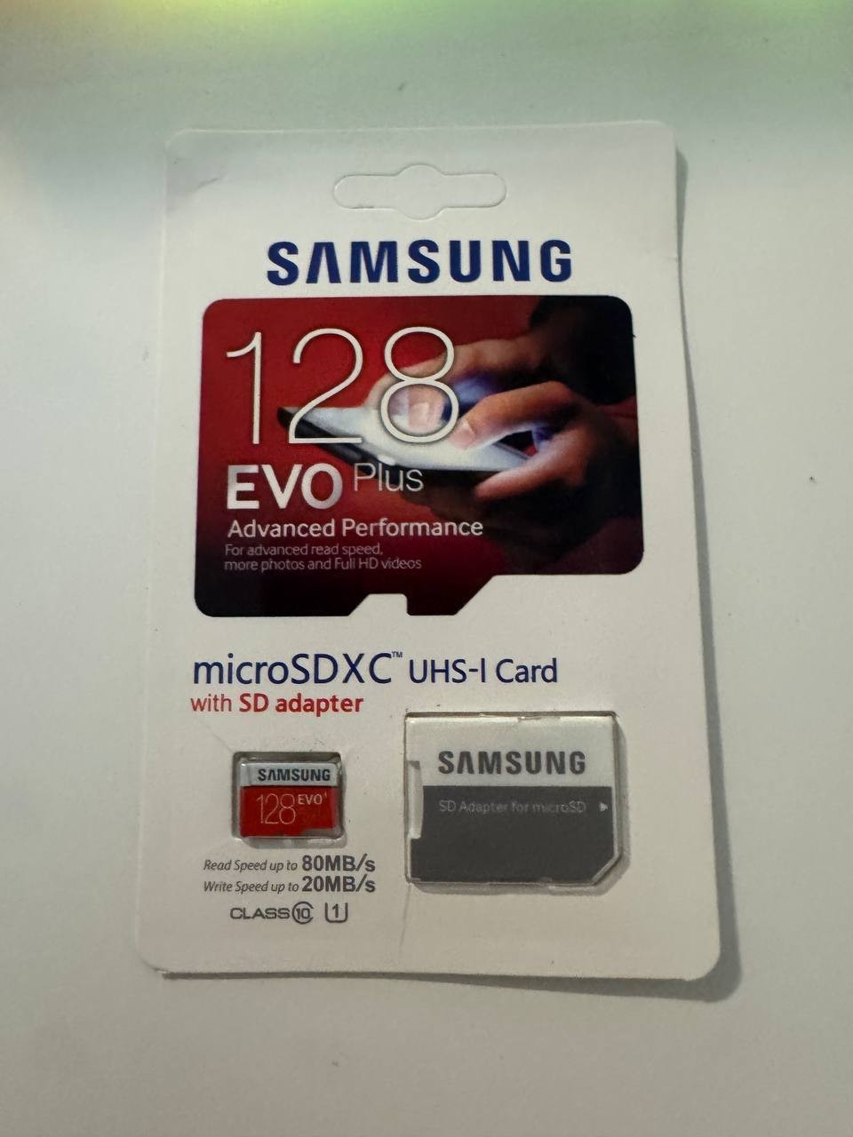 Samsung 128GB Class 10 Evo+ Plus MicroSD MicroSDXC Memory Card w/ Adapter, New