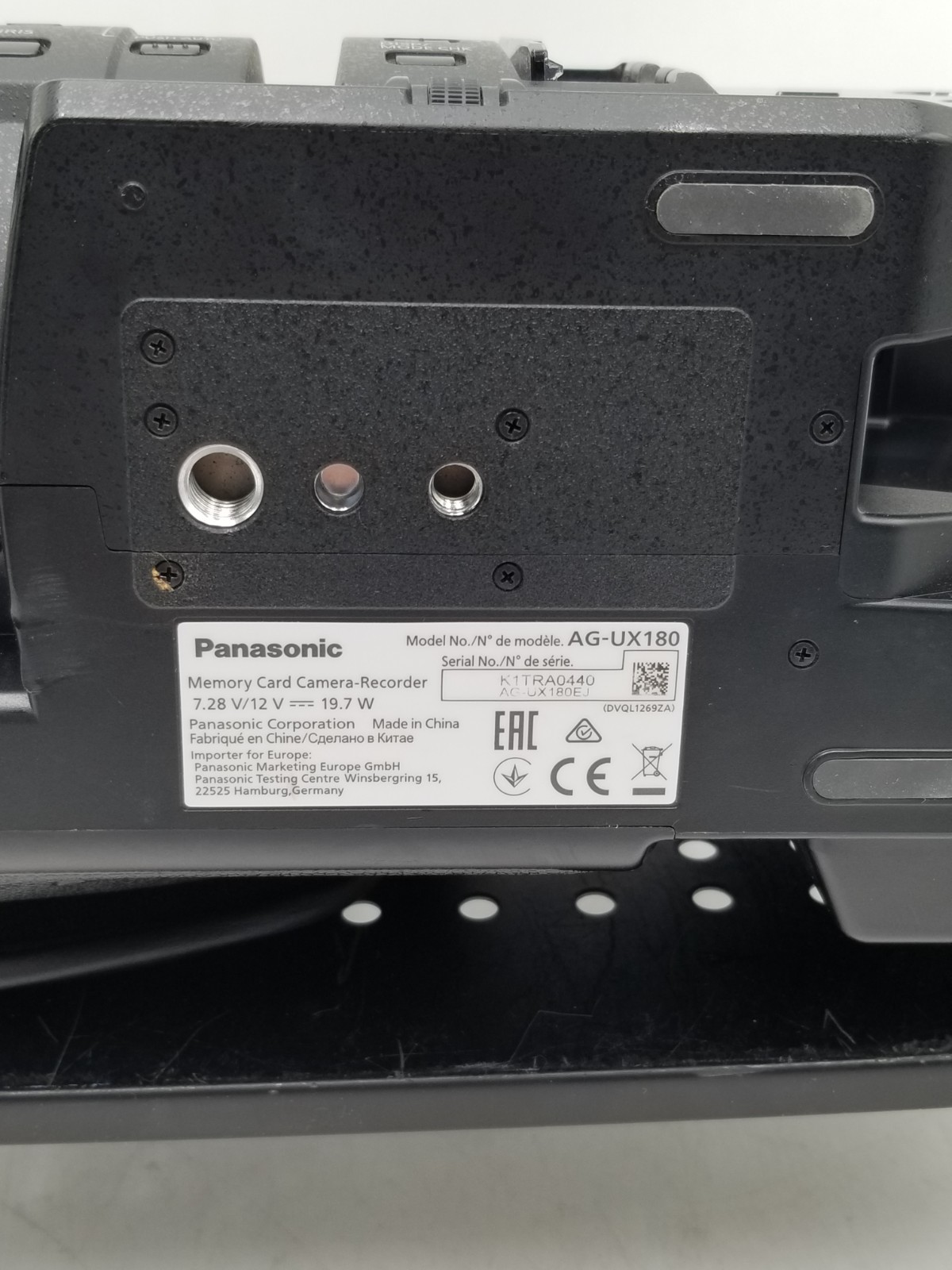 Panasonic AG-UX180 4k Professional Camcorder -FOR PARTS
