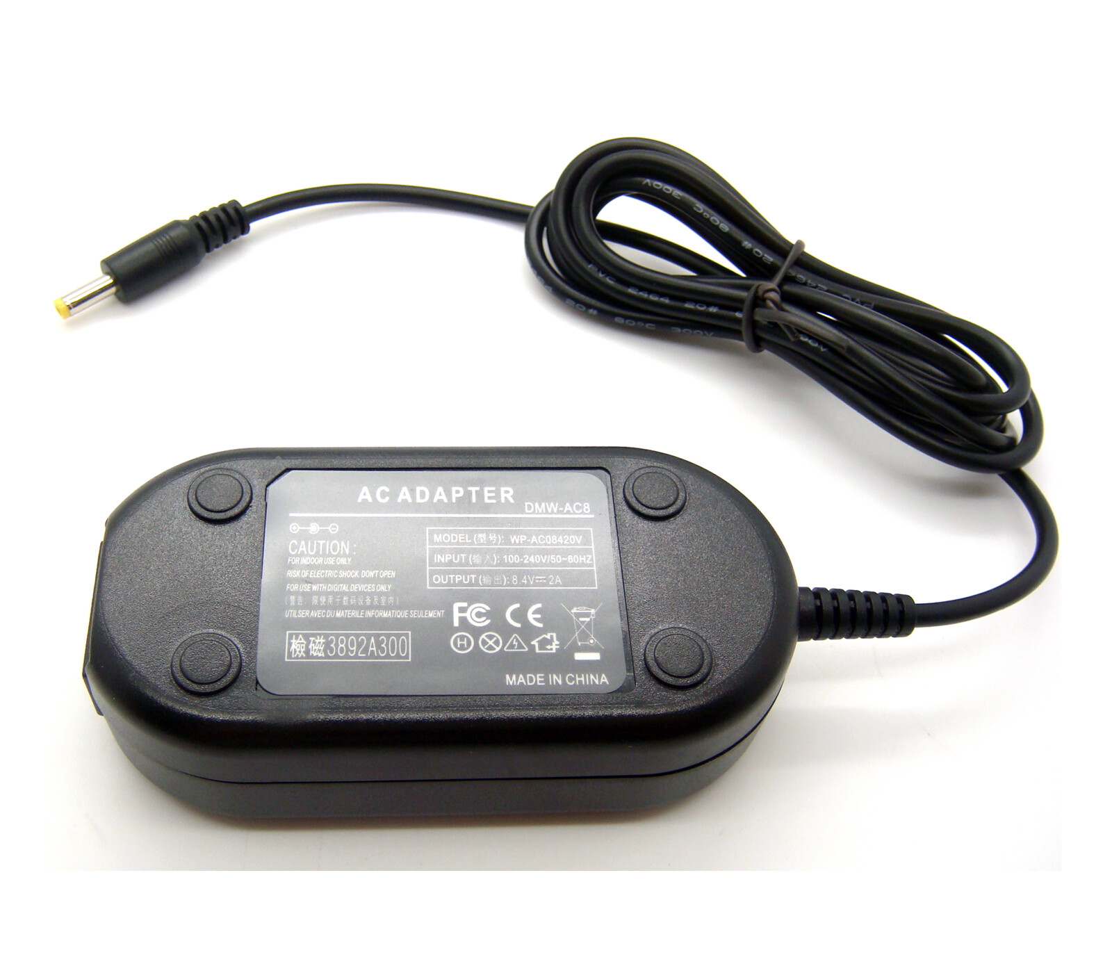 8.4V AC Adapter Power Supply For Panasonic Lumix DMC-FZ200 DMC-FZ2000 DMC-FZ2500