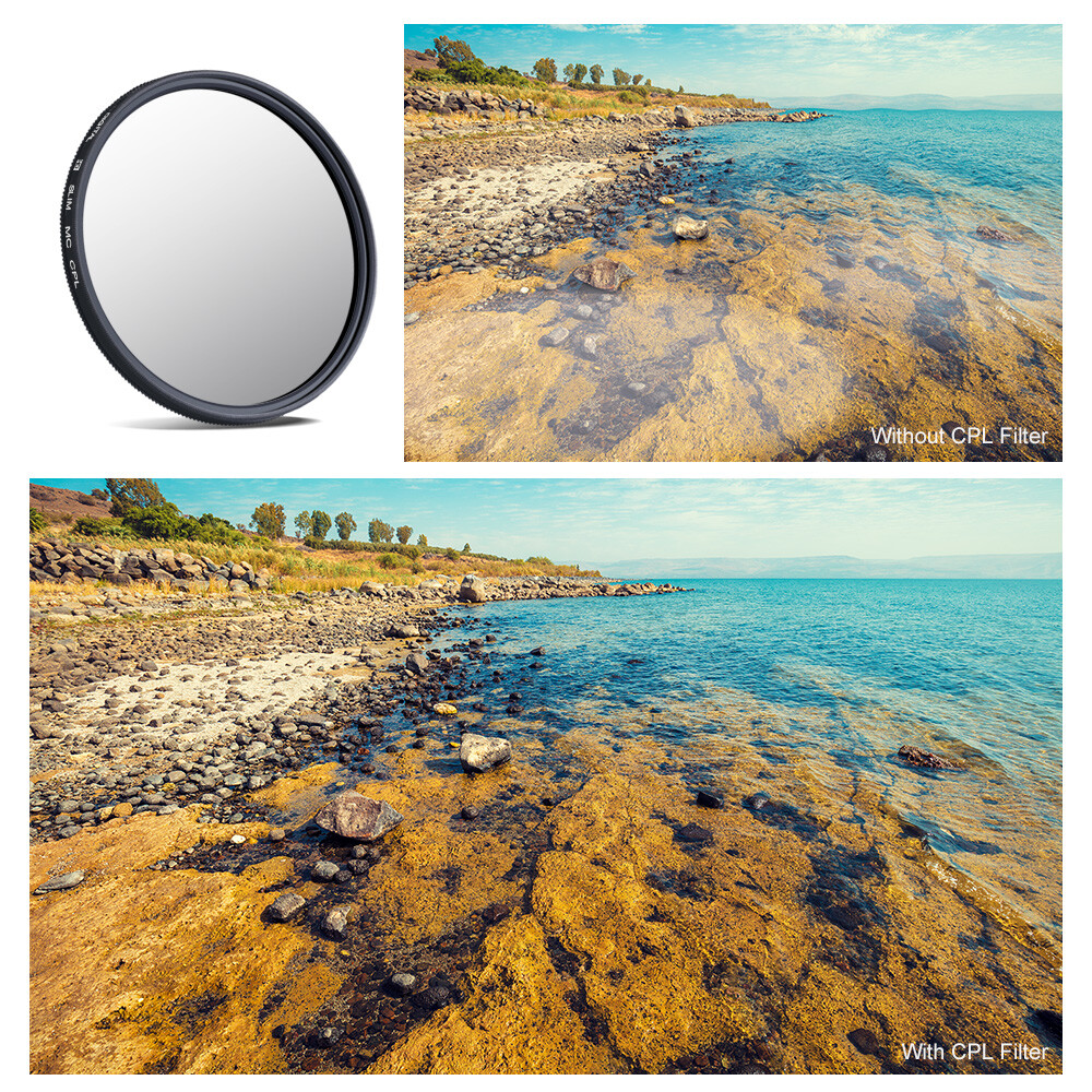 K&F Concept CPL Circular Polarizer Lens Filter slim 49 52 55 58 62 67 72 77 82mm