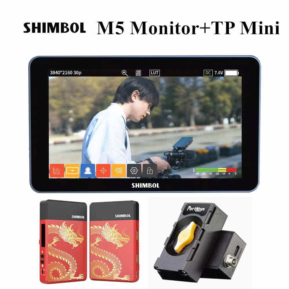 Shimbol TP MINI Wireless Transmission System 5″ M5 Video Camera Monitor Battery