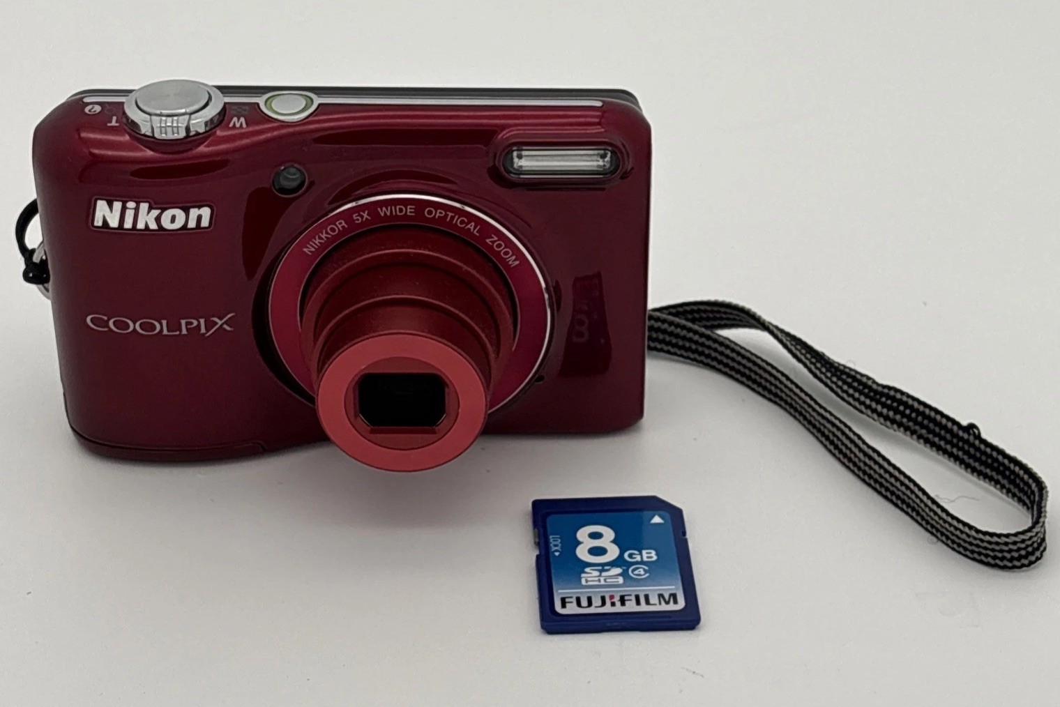 Nikon COOLPIX L28 20.1MP Digital Camera (Red) w/ Memory Card & Accessories
