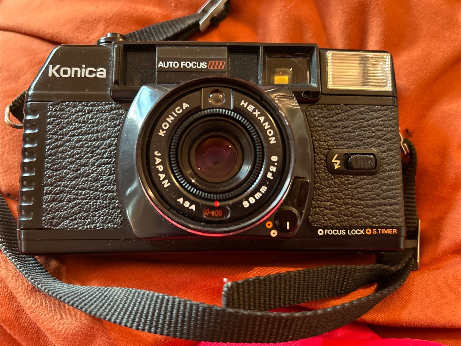 Konica C35 MF Auto Focus 35mm Hexanon Hoya HMC Filter Tested Working Japan