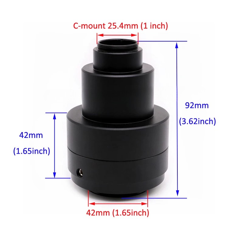 1X 0.35X 0.5X 0.63X Focusable Microscope C mount Adapter Trinocular Reduce Lens