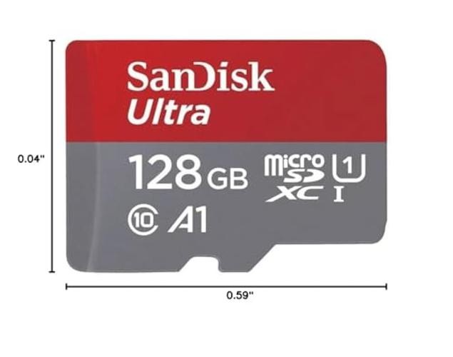 Ultra microSDXC UHS-I Memory Card – Up to 140 MB/s, C10, U1, Full HD, 128GB