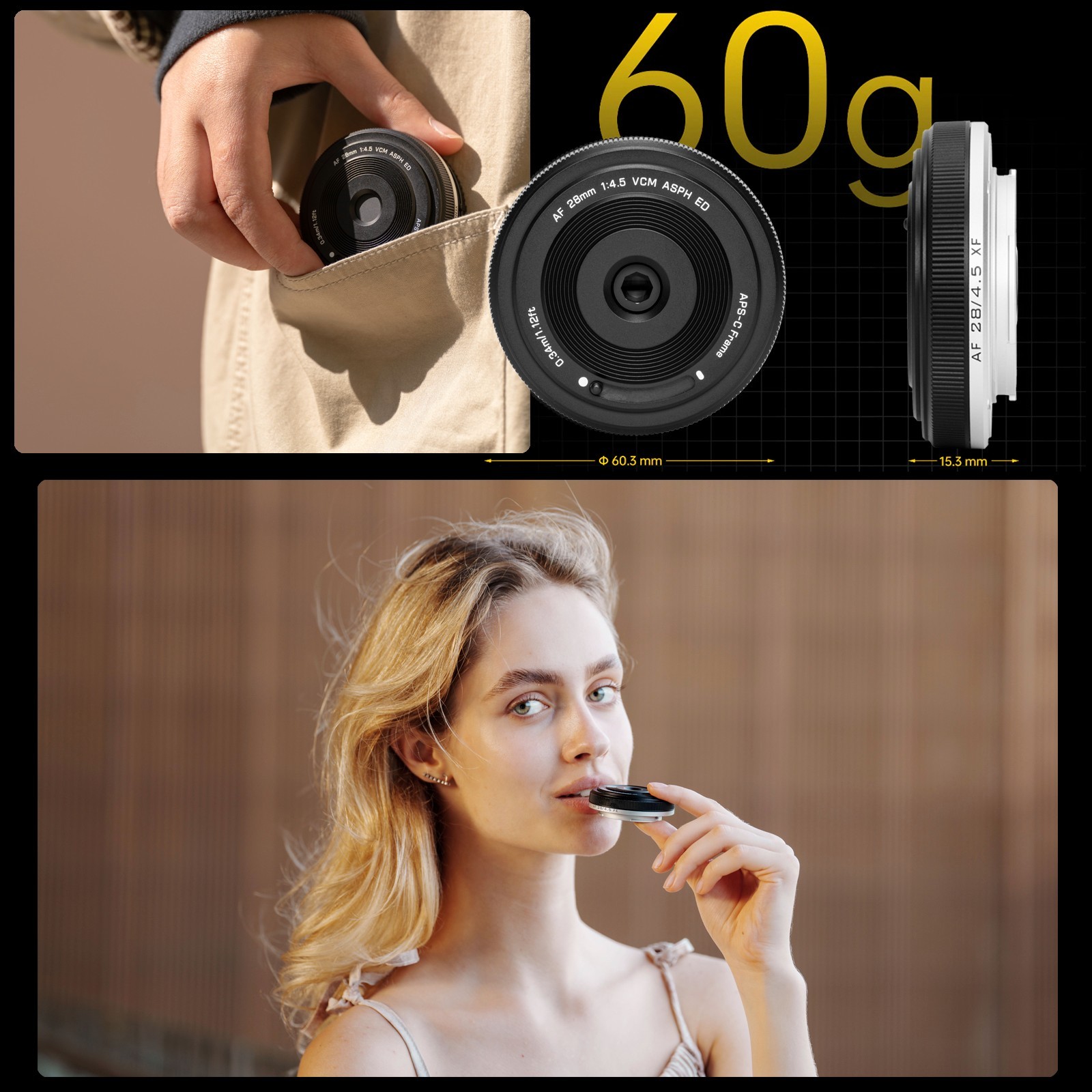 VILTROX 28mm F4.5 XF Pancake Auto Focus Wide Angle Prime Lens for Fuji X-Mount