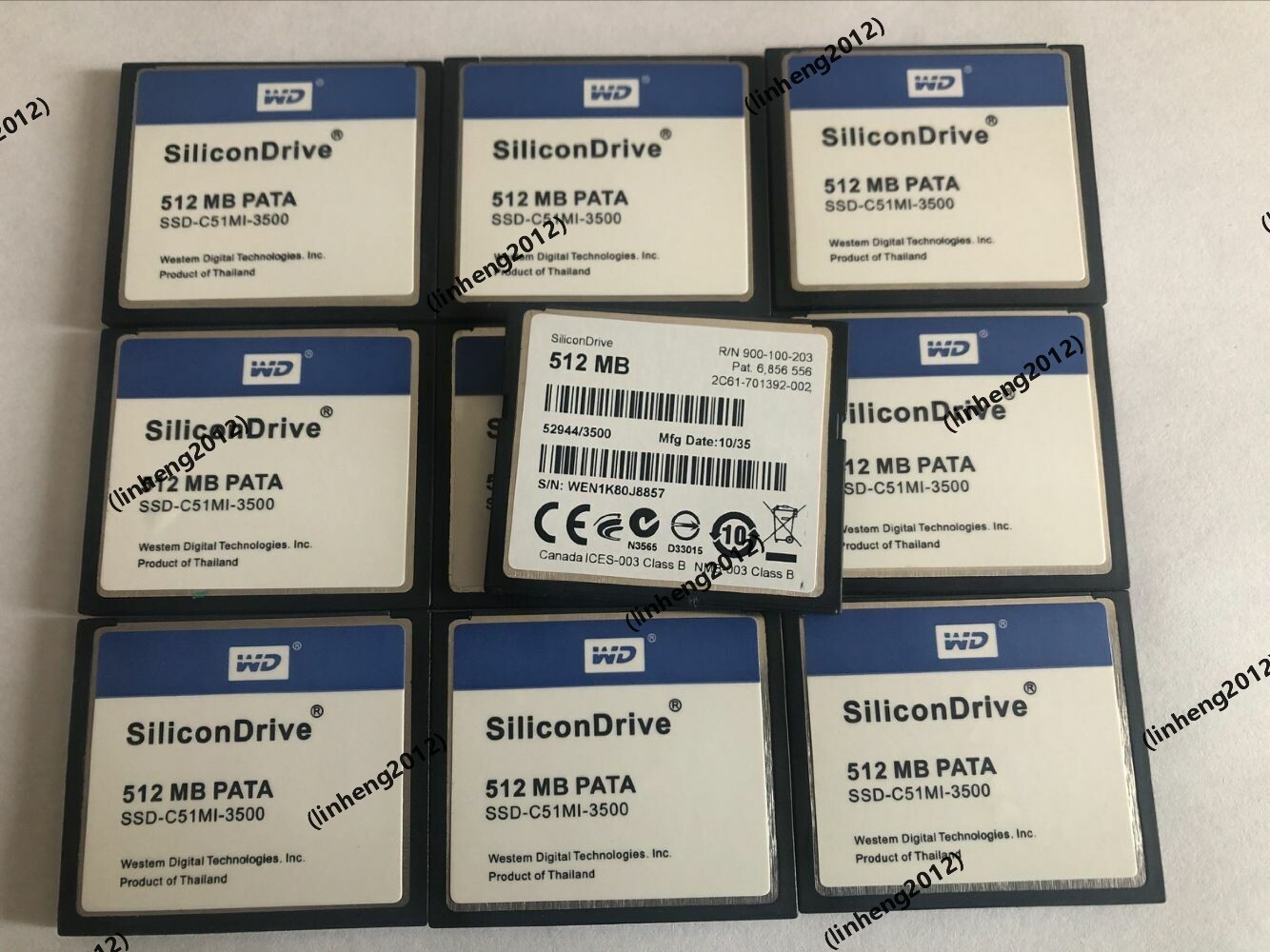 10PCS SiliconDrive WD PATA 512MB COMPACT FLASH CF CARD 512 MB SSD-C51MI-3500