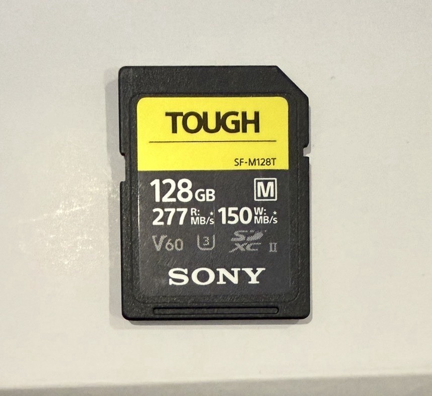 Sony M Tough 128GB Series SF-M128T UHS-II Class 10 U3 V60 SDXC SD Memory Card