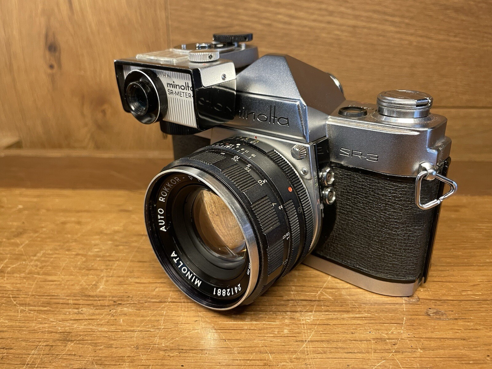 *Rare Early Model : Near Mint* Minolta SR-3 Film Camera Auto Rokkor 55mm F/1.8