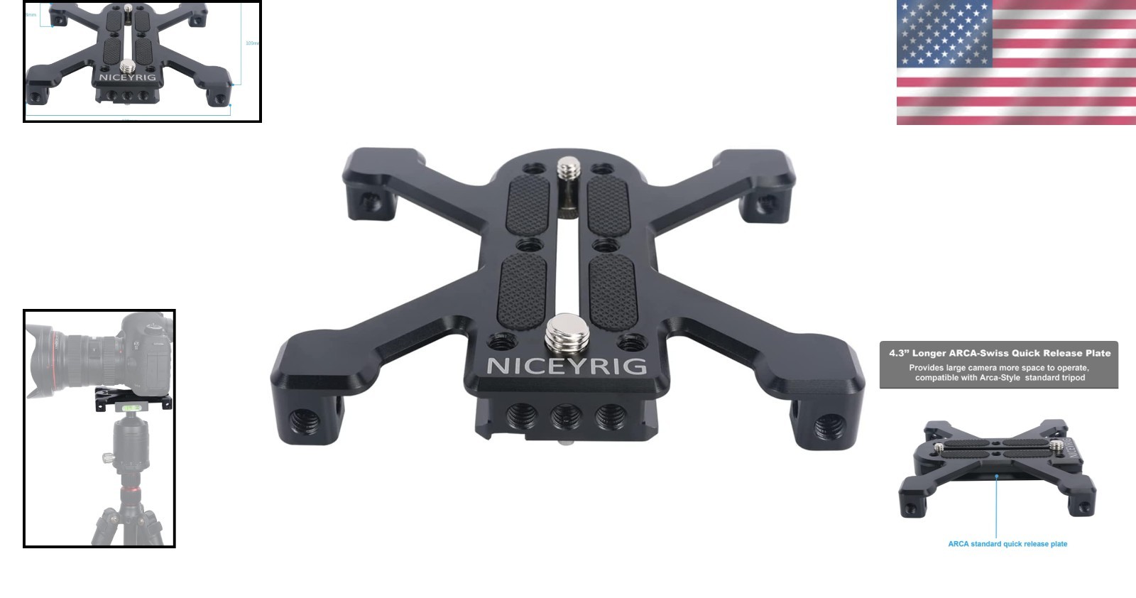 Heavy-Duty Quick Release Plate for Arca-Swiss Standard – Lightweight & Compact