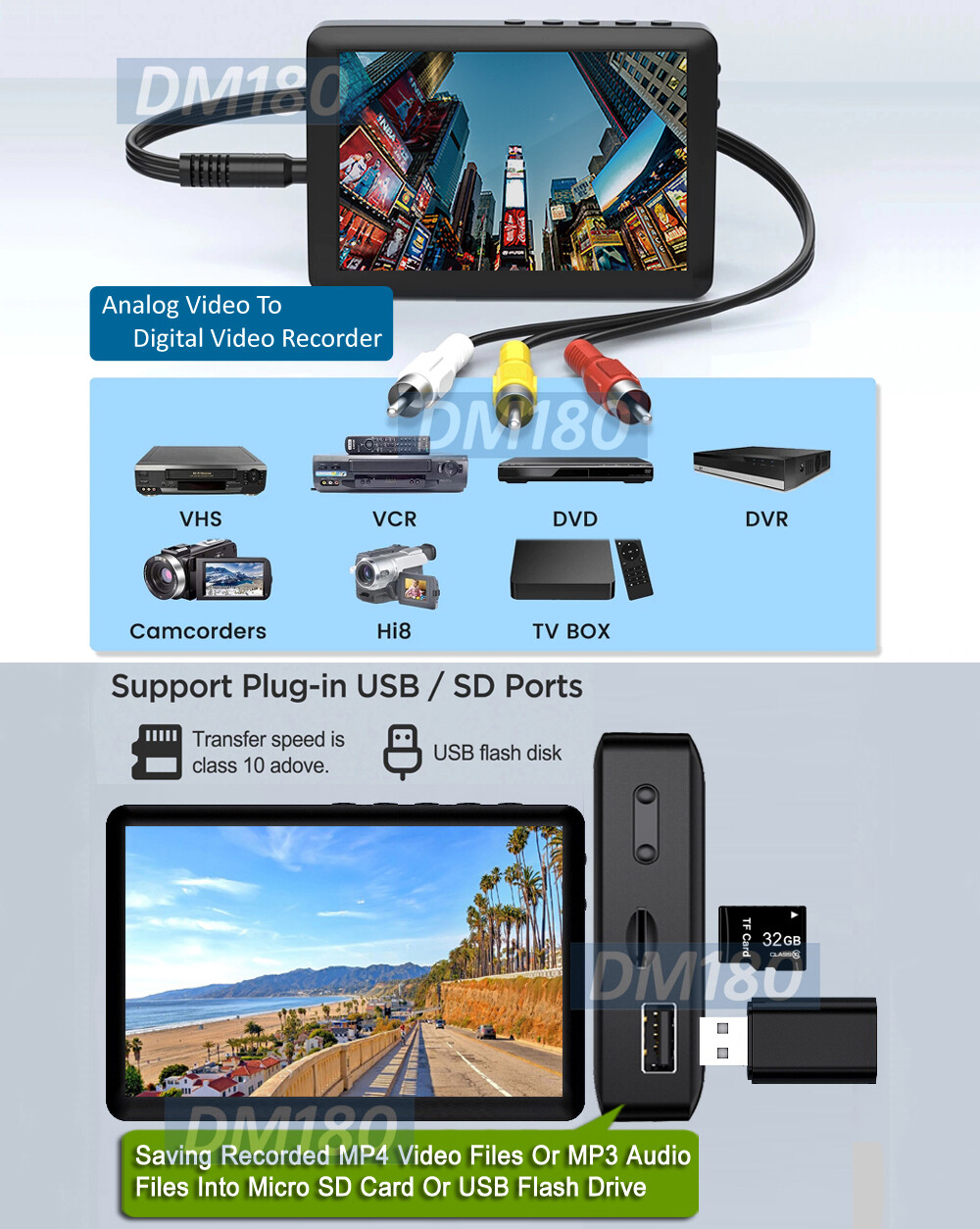 MP4 Video Recorder Player MP3 Audio Recorder Player 4.3″ Screen Out