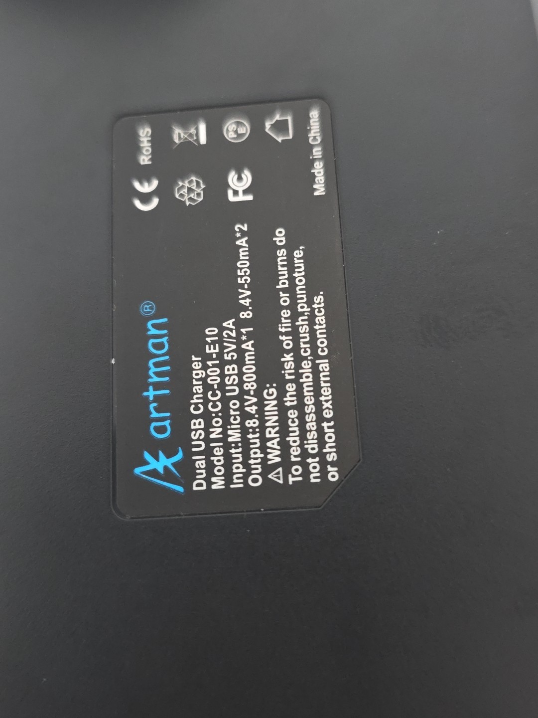 Artman LP-E10 2- Battery 1600Mah & Rapid Dual USB Charger CC-001-E10. A