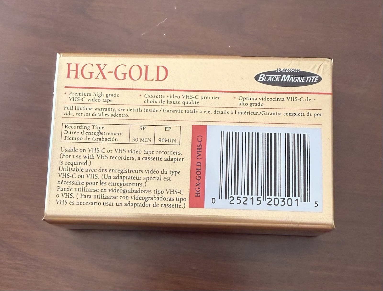 SEALED Maxell VHS C HGX-GOLD TC-30 Premium High Grade Camcorder Videocassette