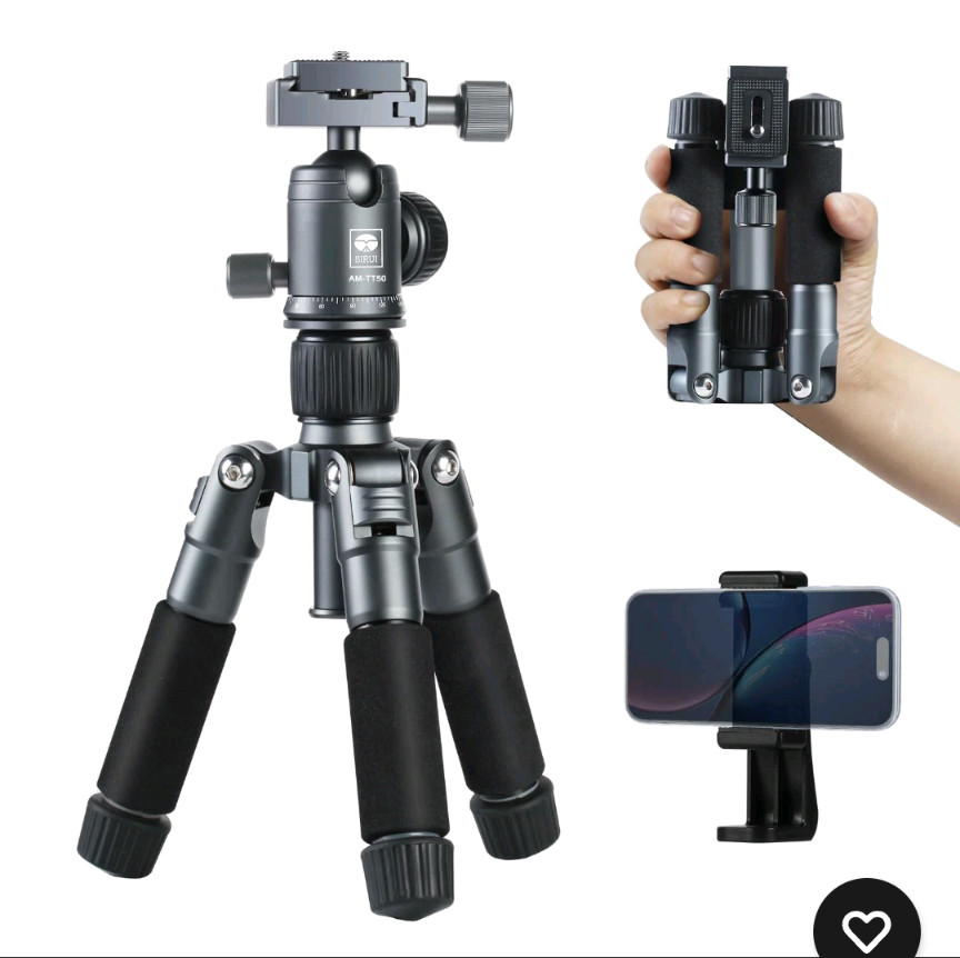 SIRUI Compact Mini Desktop Tripod 20″ Aluminum Portable AM-TT50 Open Box