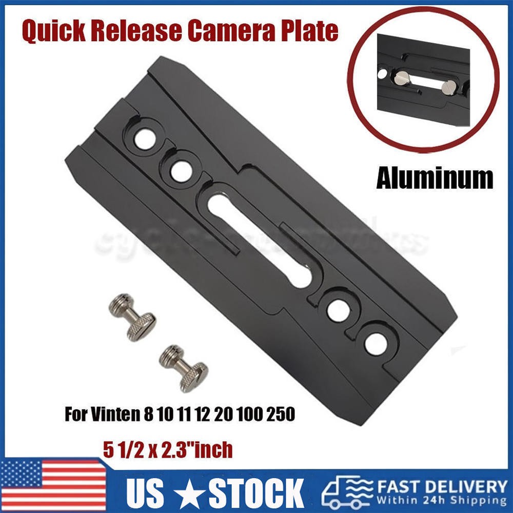 Quick Release Camera Plate For Vinten 8-10-11-12-20-100-250 5 1/2 x 2.3″Aluminum