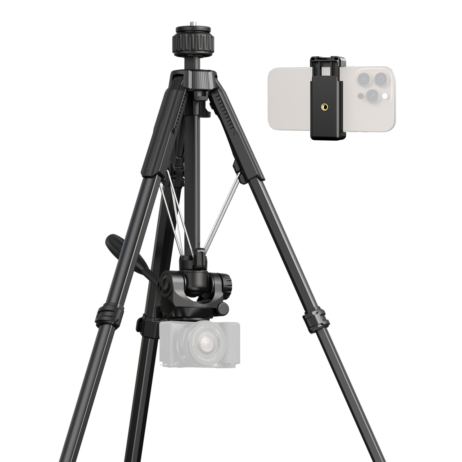 SmallRig 71″ Camera Tripod Stand Travel Tripod for iPhone for Canon for Nikon