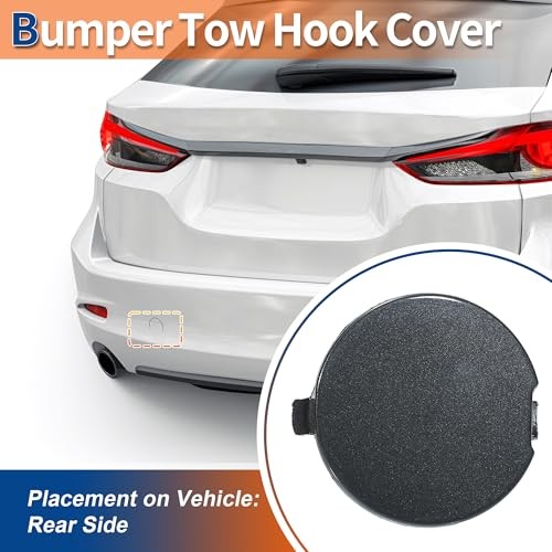 Gray Rear Left Driver Side Car Bumper Tow Hook Cover – Fits Gray Car Bumper