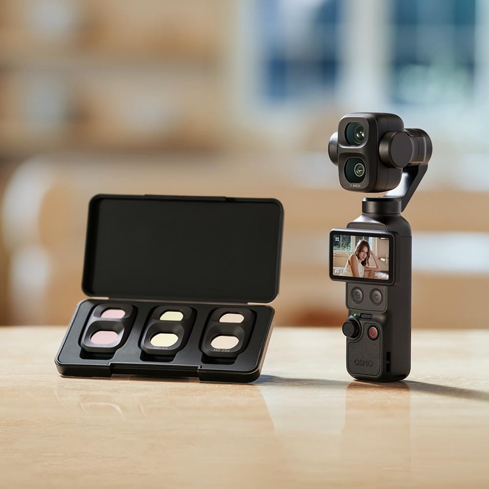 DJI Osmo Pocket 4 Pro (Pocket 4P) ND Filter Kit – ND16 / ND64 / ND256 (Black)