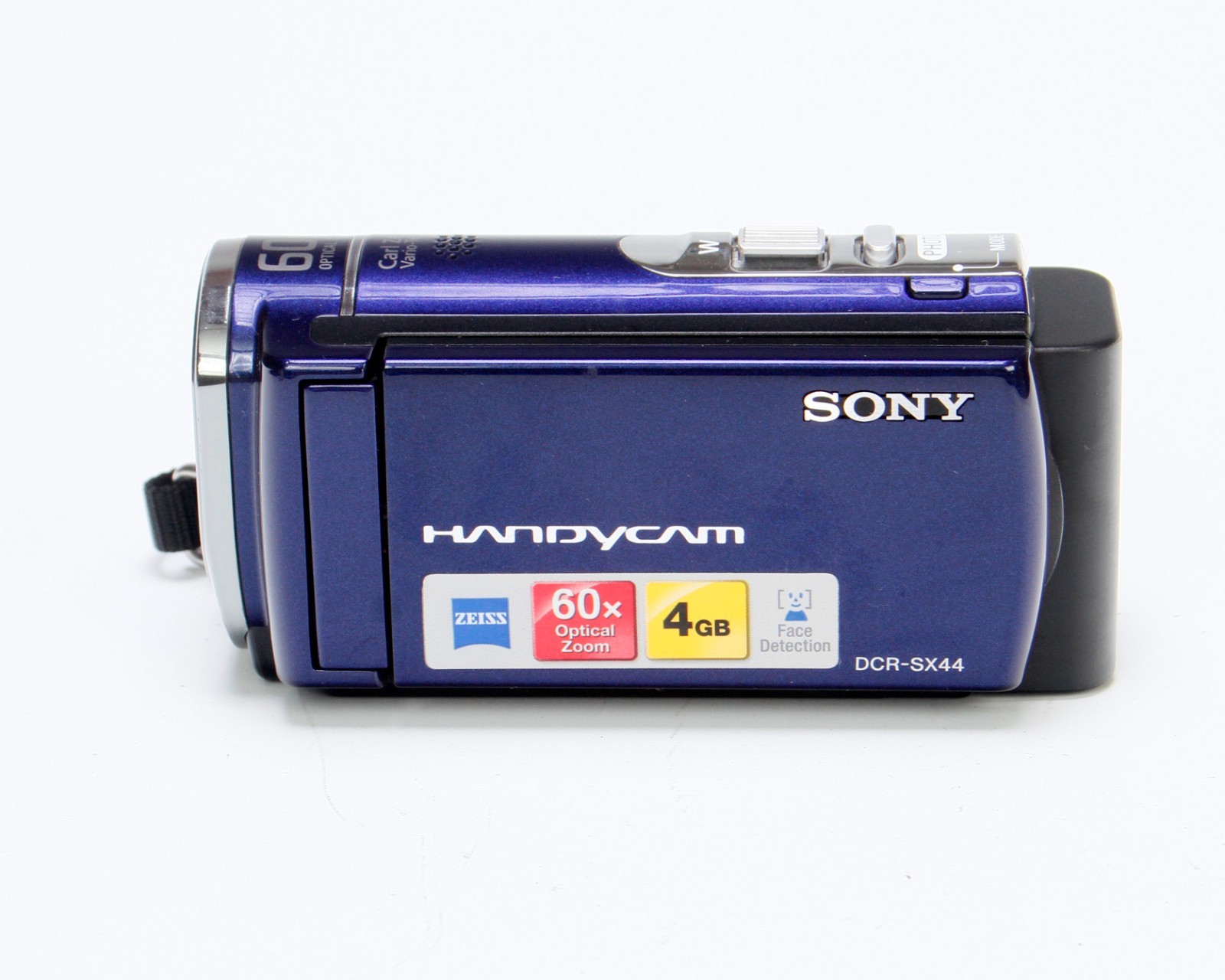 Sony DCR-SX44 Standard Definition Camcorder (Blue) w/ 4GB Internal Storage