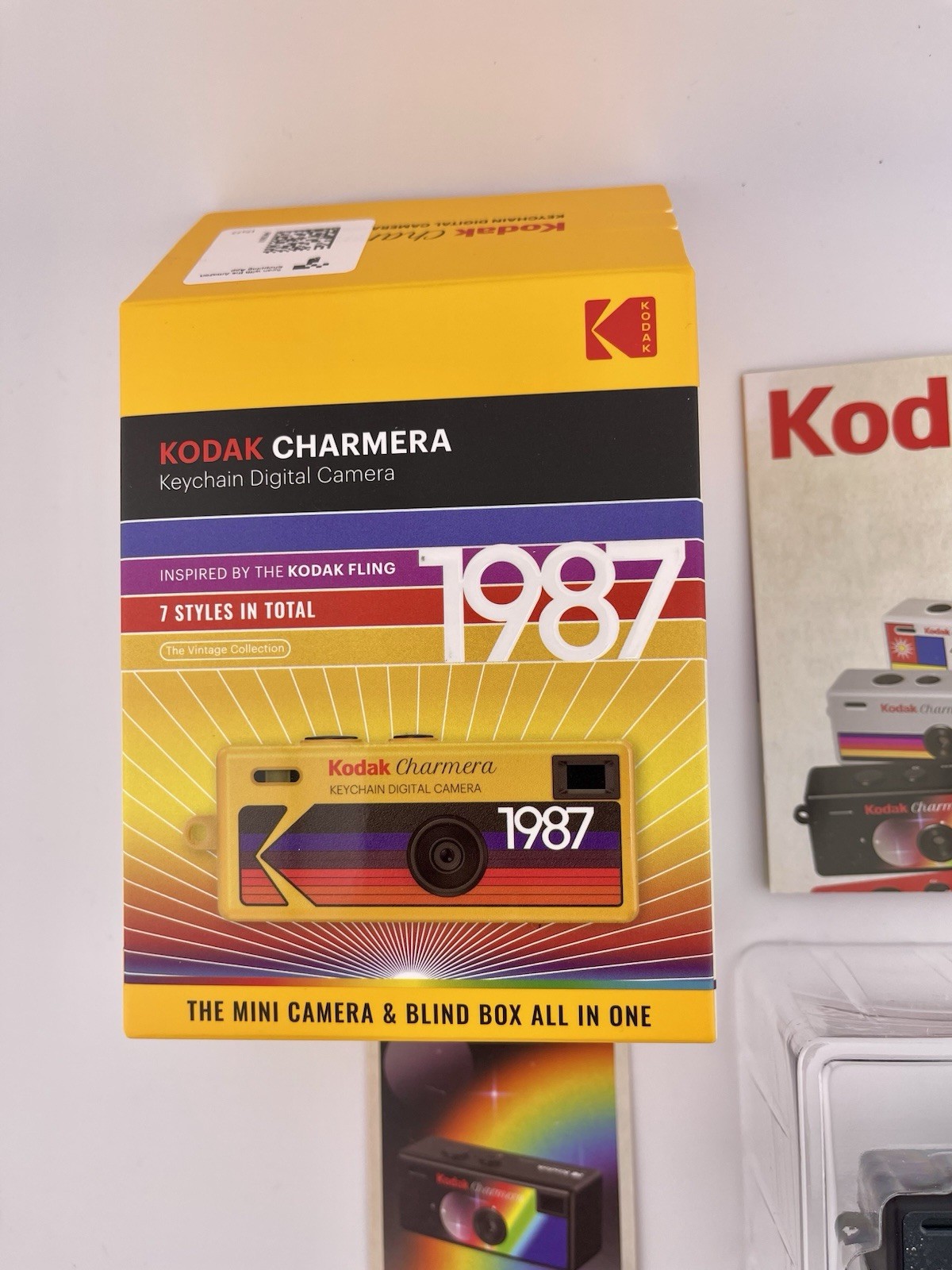 📷Kodak Charmera 1987 Keychain Digital Camera Type 05 Black Rainbow ✅NEW 📷