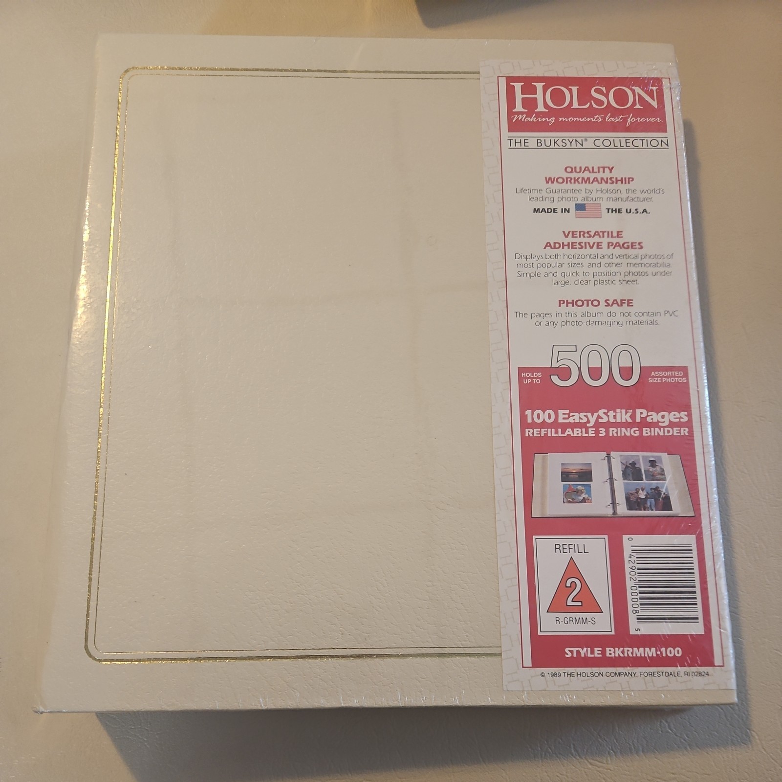 2 Vintage Holson 100-Page Self-Adhesive Photo Albums 3 Ring Binder NEW SEALED EX