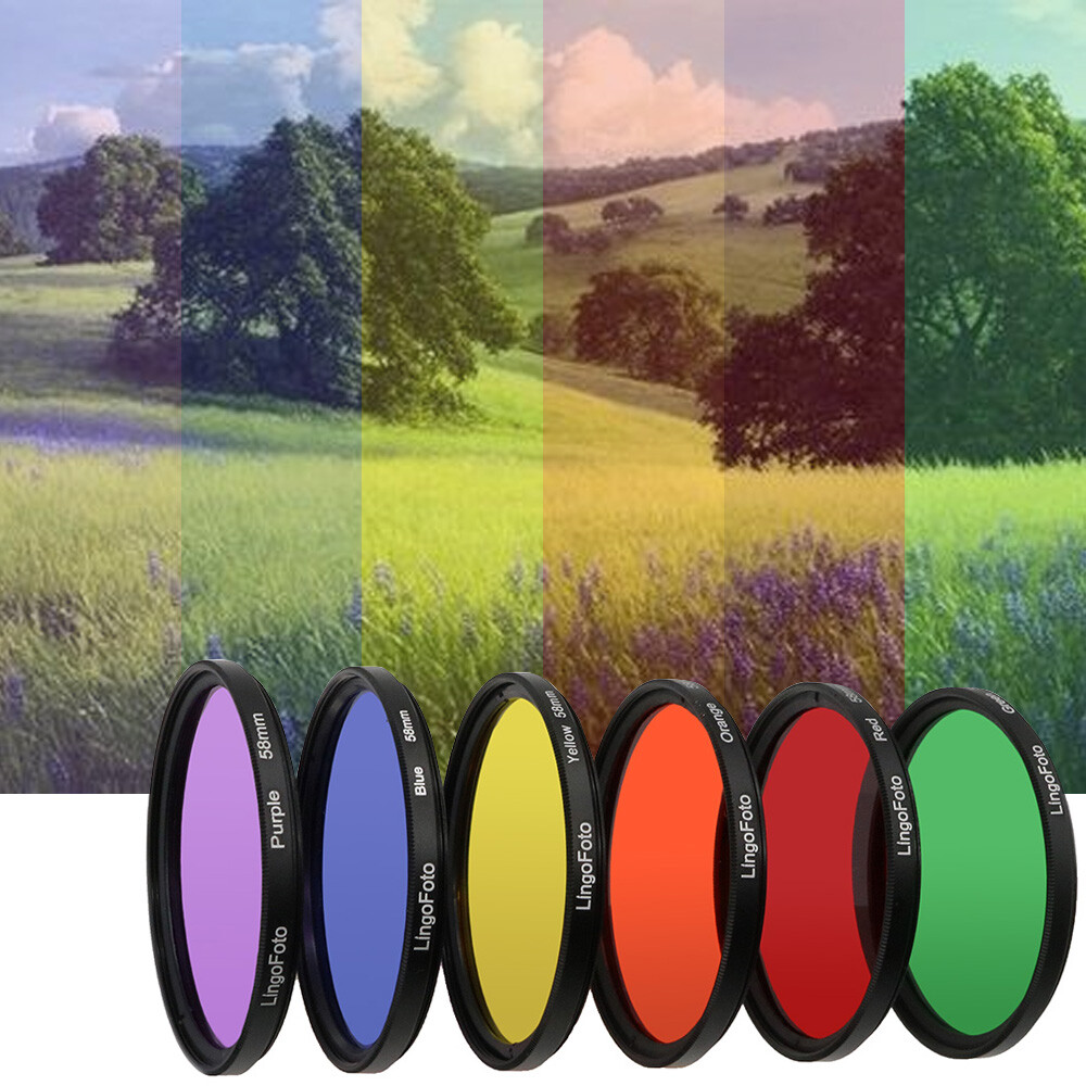 LingoFoto 37mm 6 IN 1 6pcs of Colors Round Full Color Filter Set