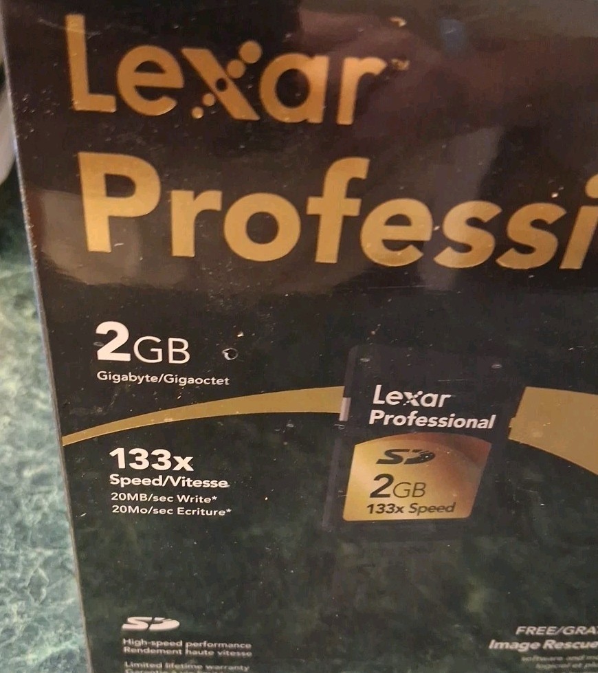 Lexar Professional (2GB) SD Card 133x Speed Brand New Sealed Box
