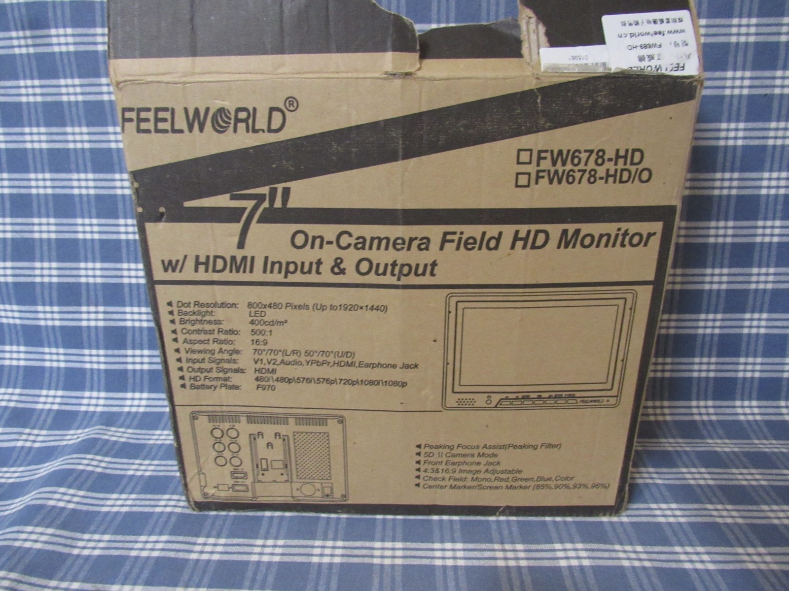 FEELWORLD FW689-HD Field Monitor 7-inch Field Monitor FAST FREE SHIPPING.