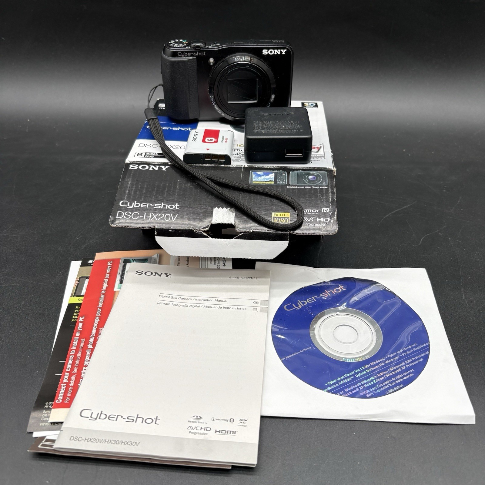 Sony Cyber-shot DSC-HX20V 18.2MP Compact Digital Camera (For Parts or Repair)
