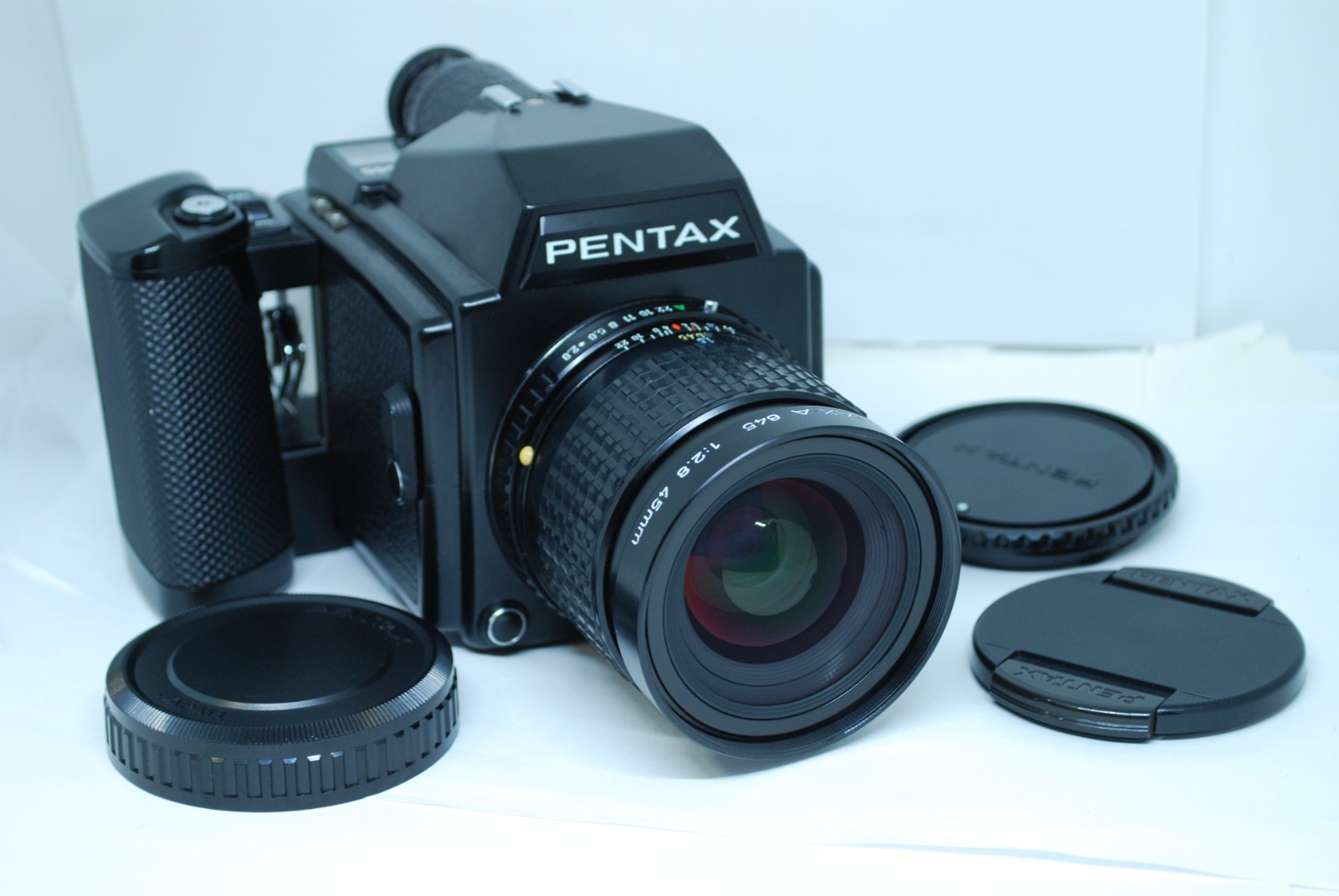 “Excellent++”Pentax 645 Medium Format SLR Film Camera with 45 mm lens Kit #6148