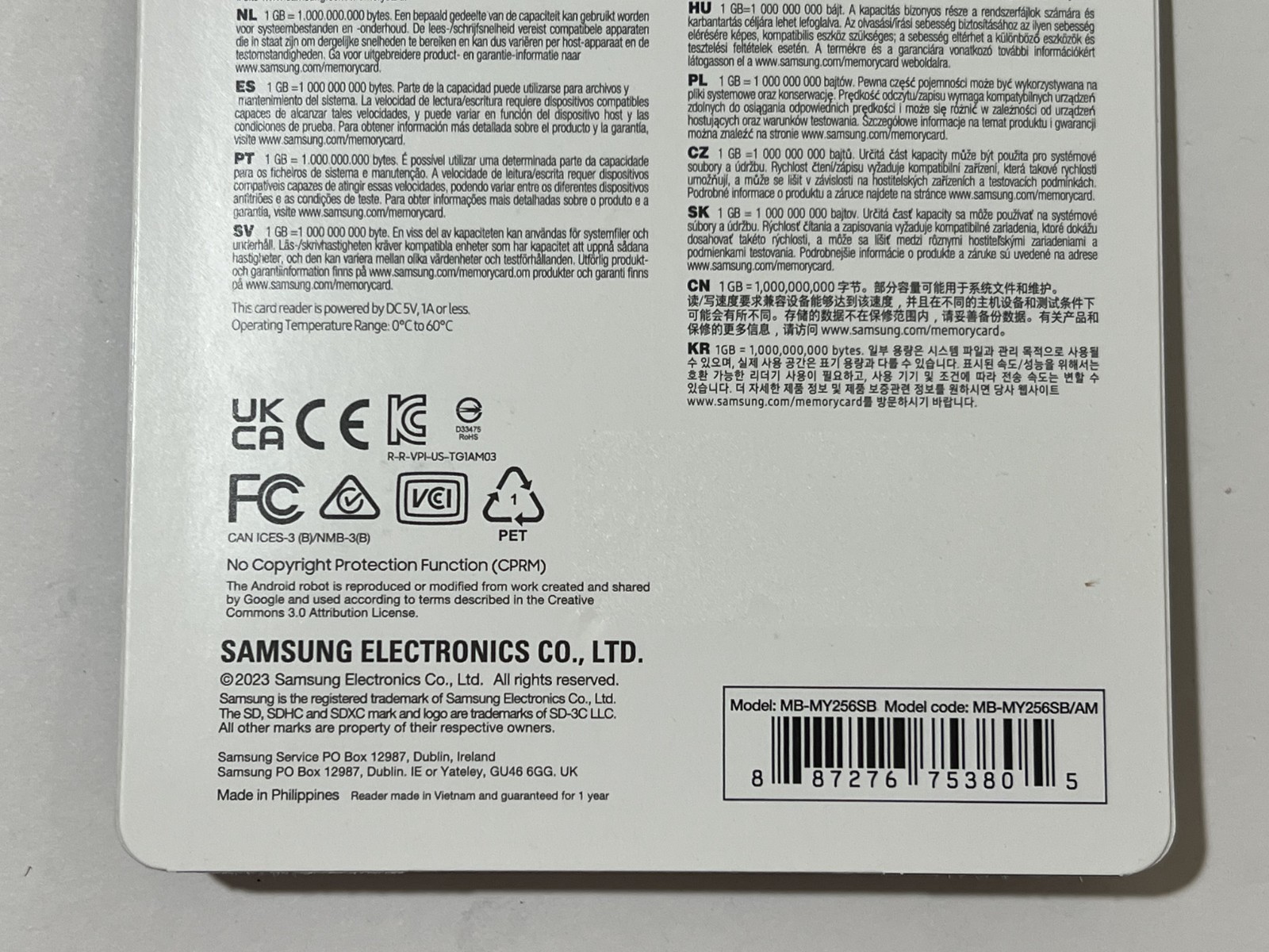 New Saumsung PRO Ultimate 256GB microSDXC with USB 3.0 Reader MB-MY256SB/AM