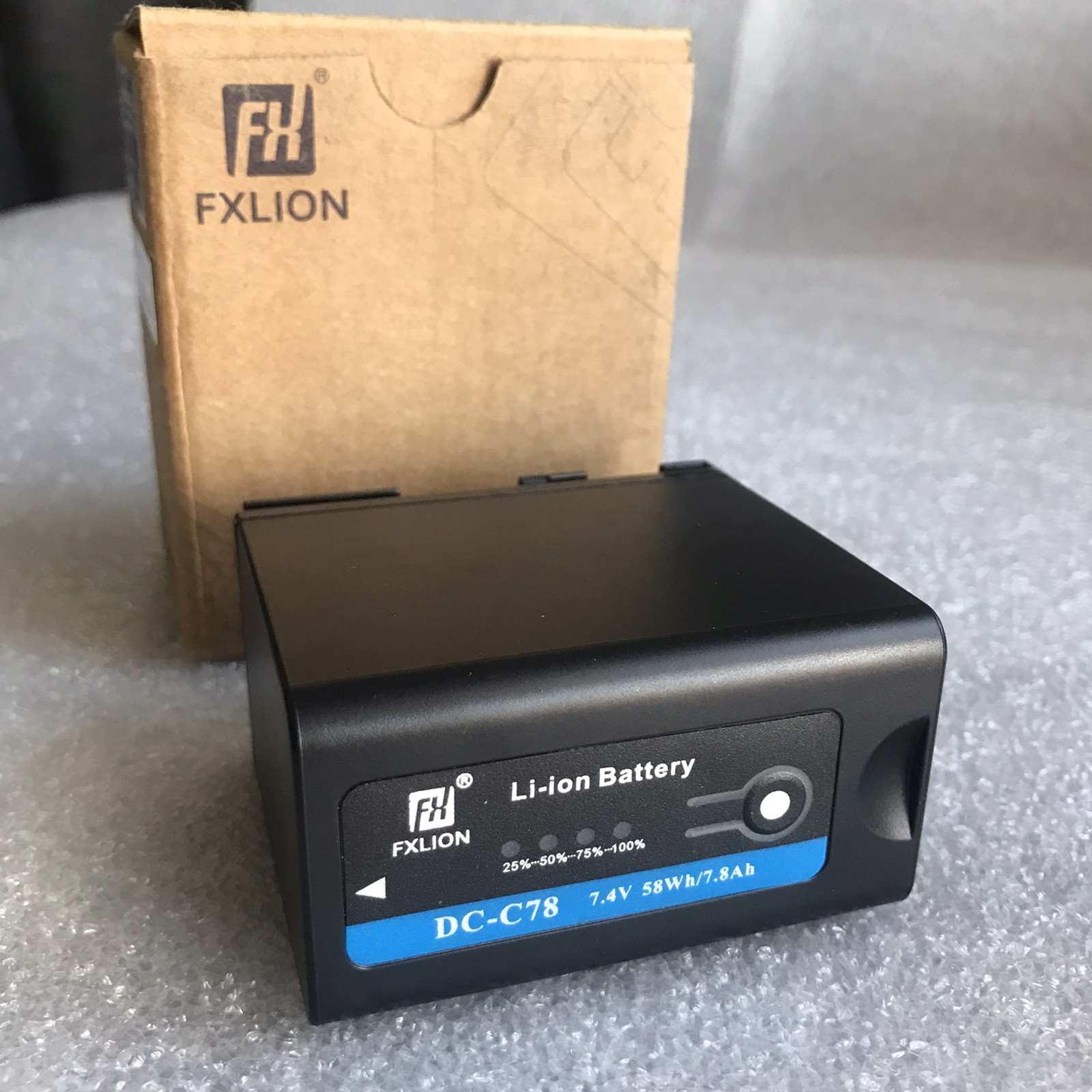Lithium ion Battery FXLION DC-C78-RST-AG 58Wh 7.4V, Canon BP-975 style Mount
