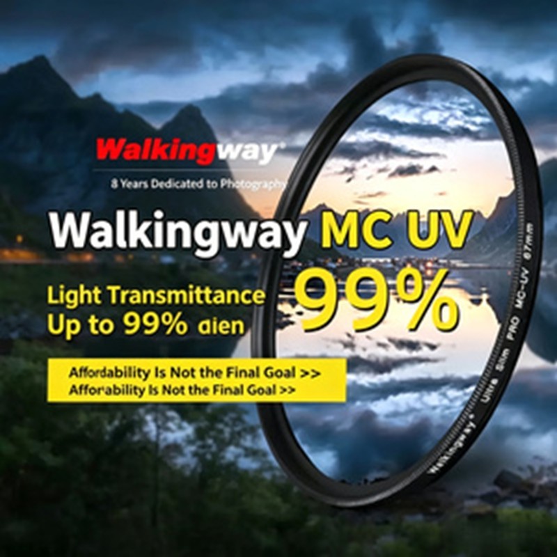 Walkingway MC UV Optical Glass Camera Lens Filter Coated 49 52 58 67 77 82mm